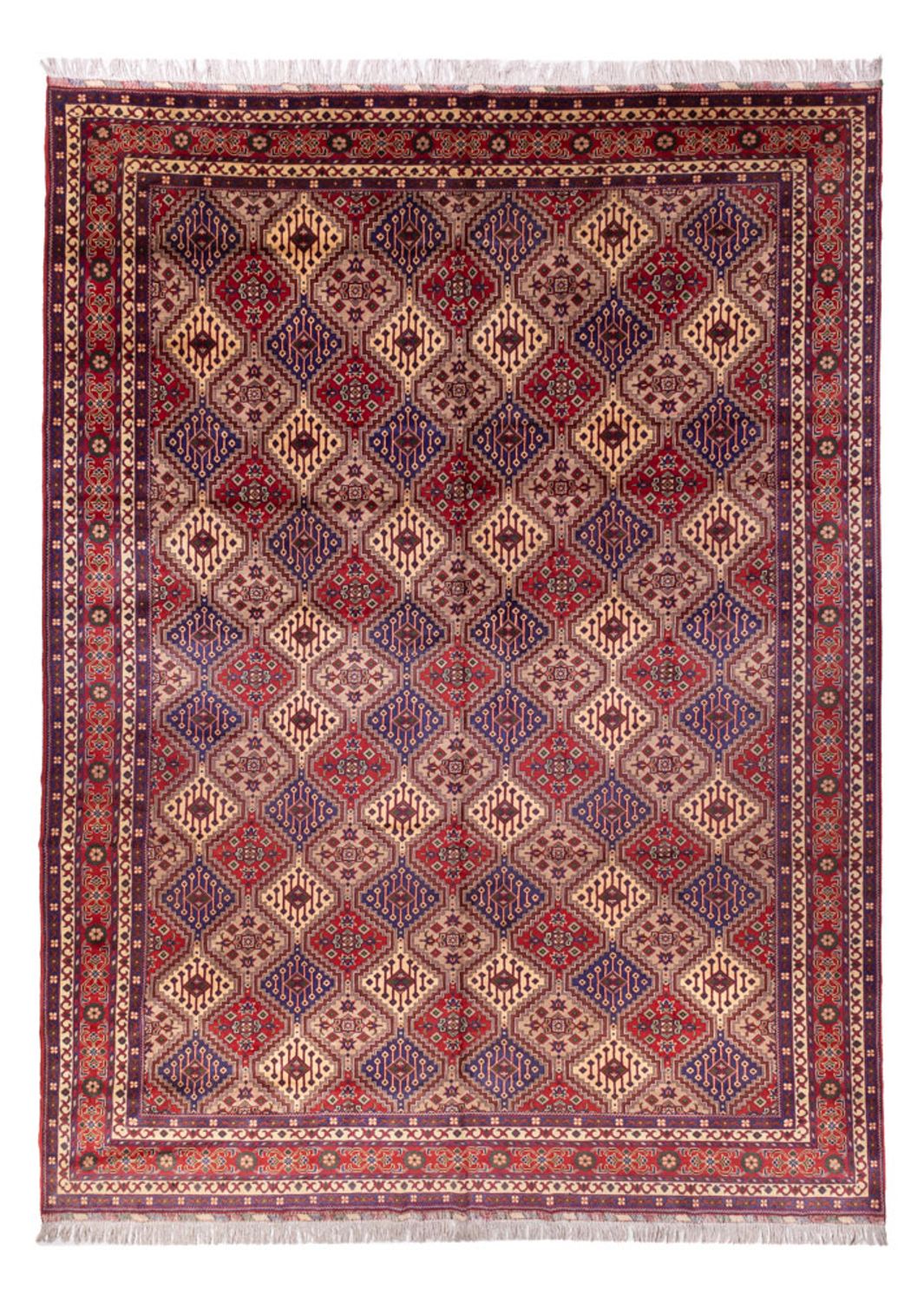 Afghánský koberec - 410 x 300 cm - tmavě béžová