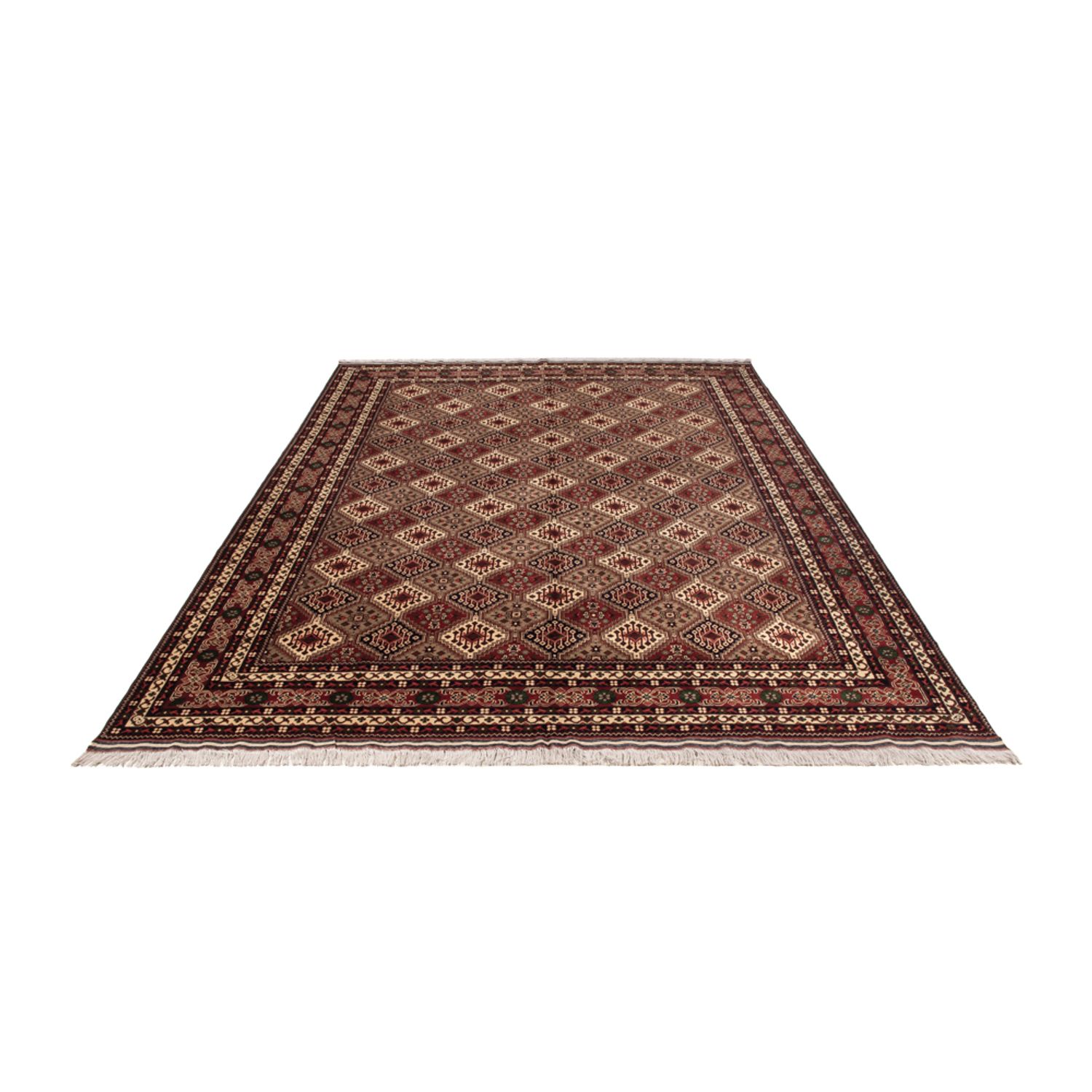 Afghaans tapijt - 382 x 290 cm - donker beige