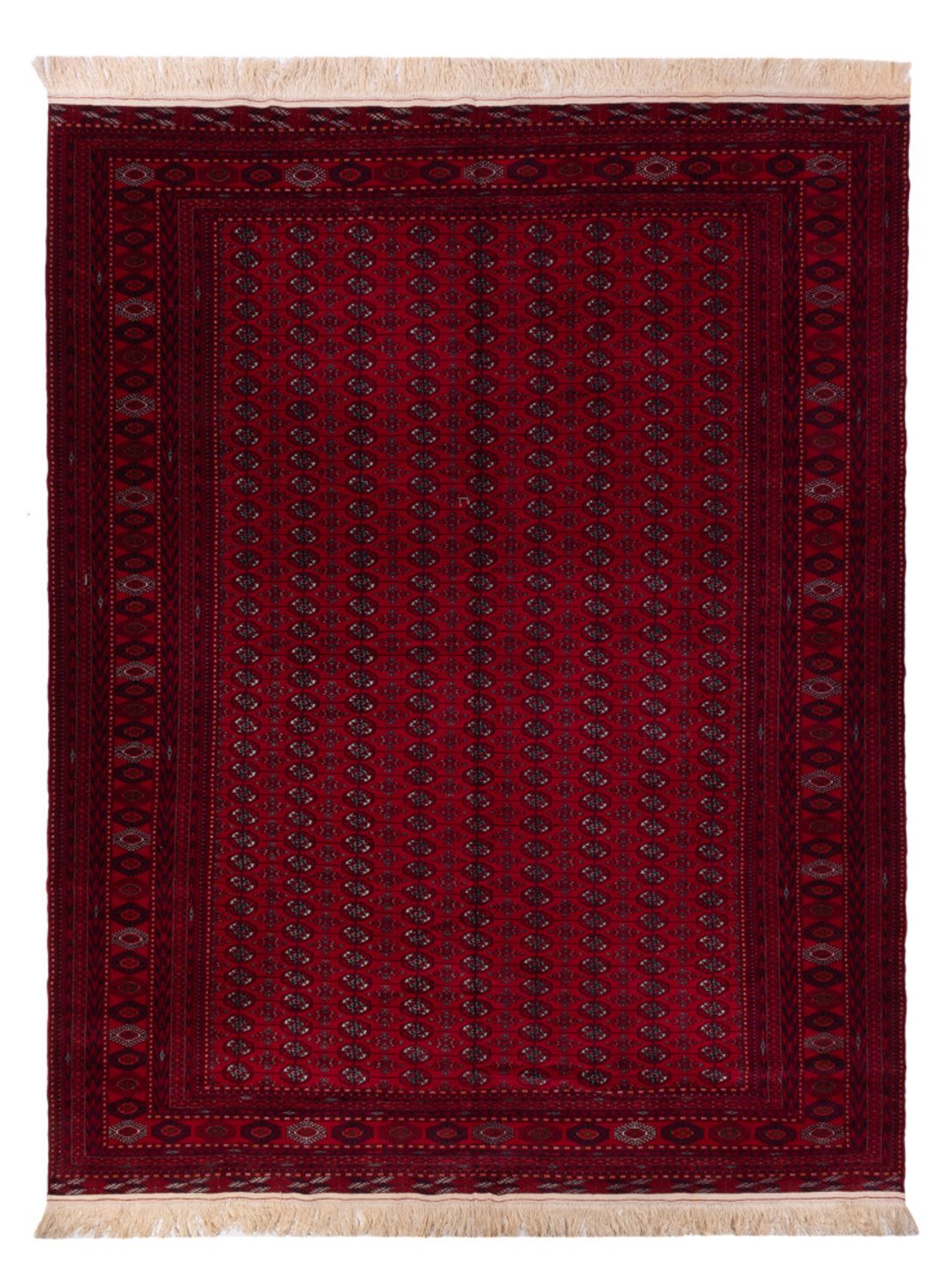Afghan Rug - Bukhara - 390 x 296 cm - dark red