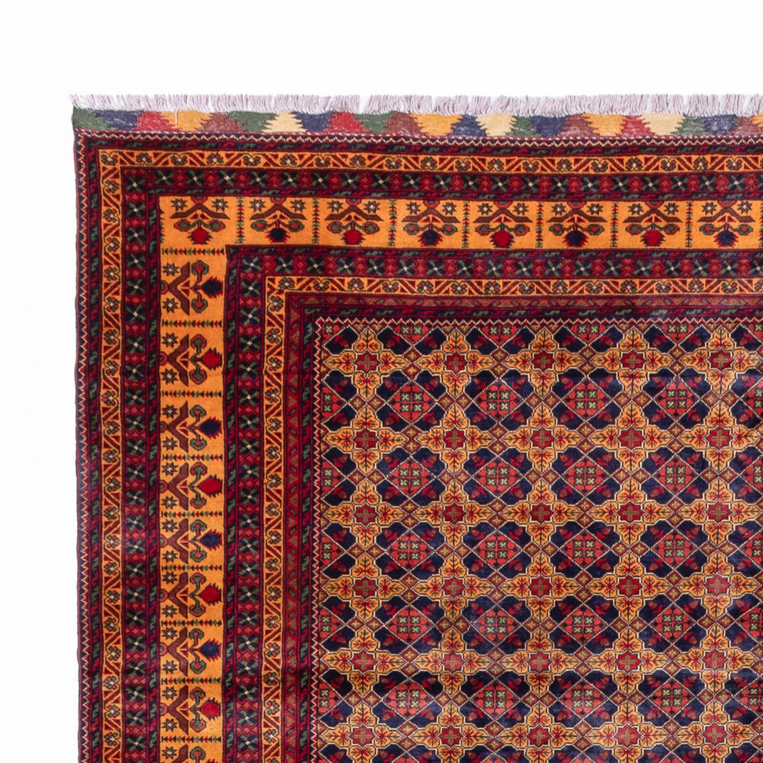 Afghaans tapijt - 388 x 286 cm - donker beige