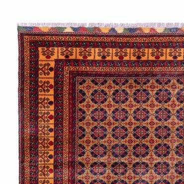 Afghansk teppe - 388 x 286 cm - mørk beige