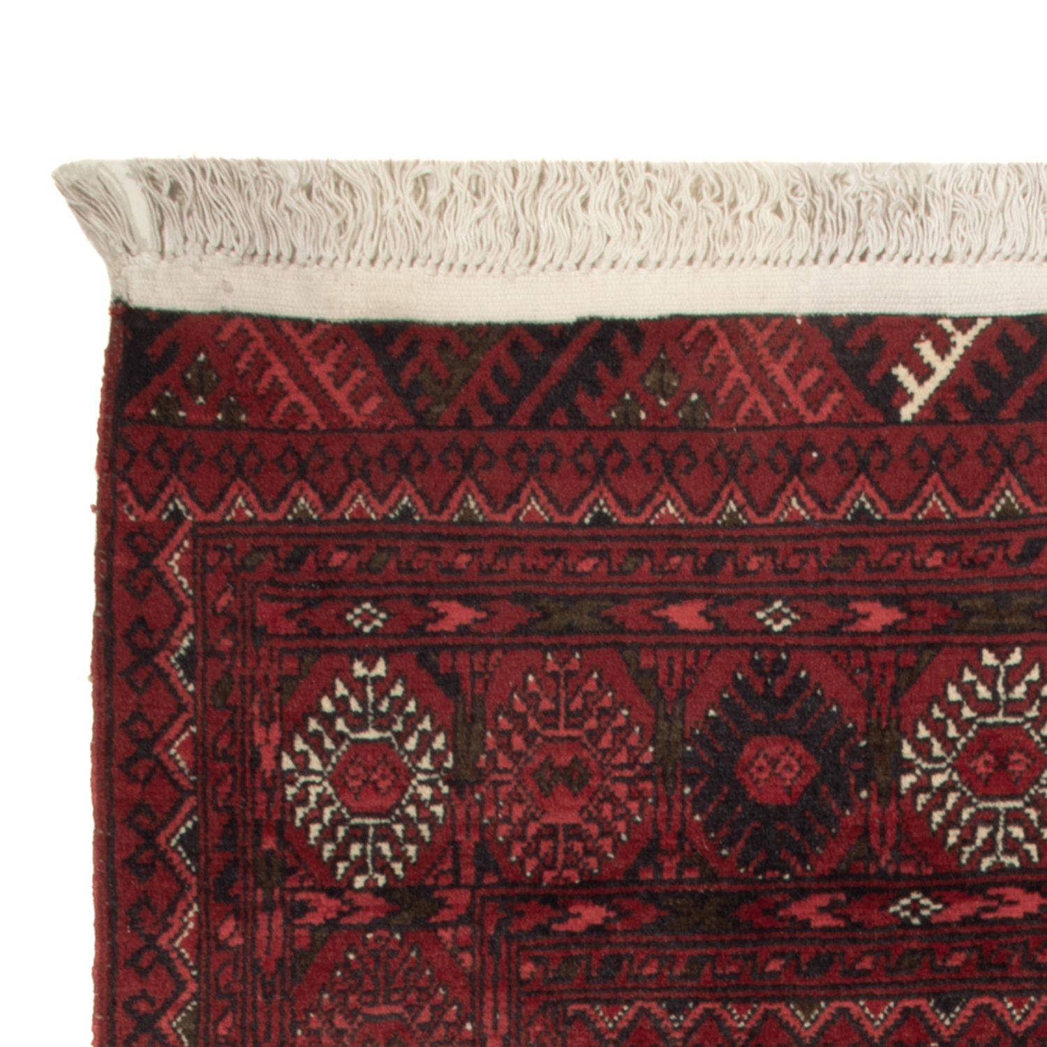 Afghaans tapijt - 119 x 77 cm - donkerrood