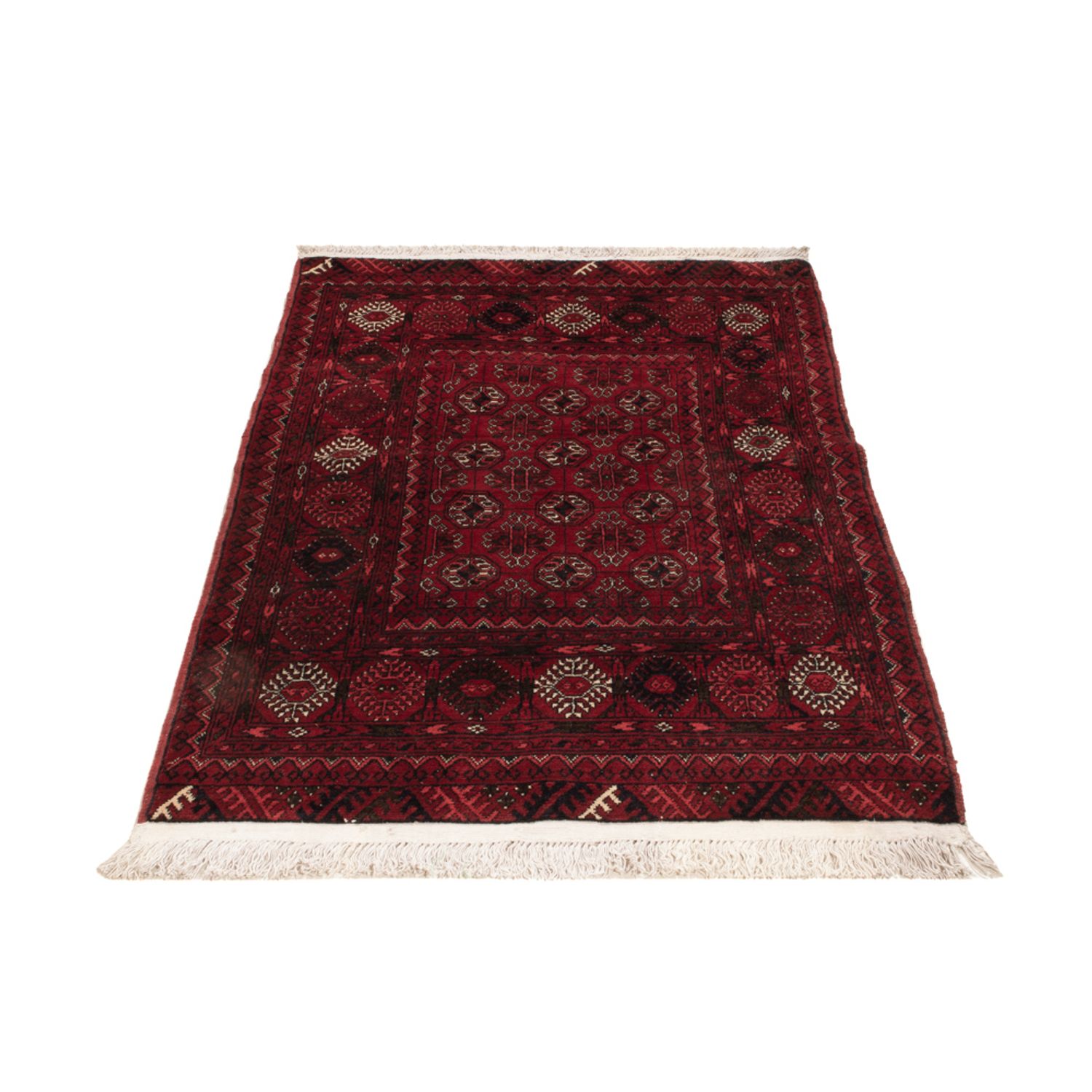Afghaans tapijt - 119 x 77 cm - donkerrood