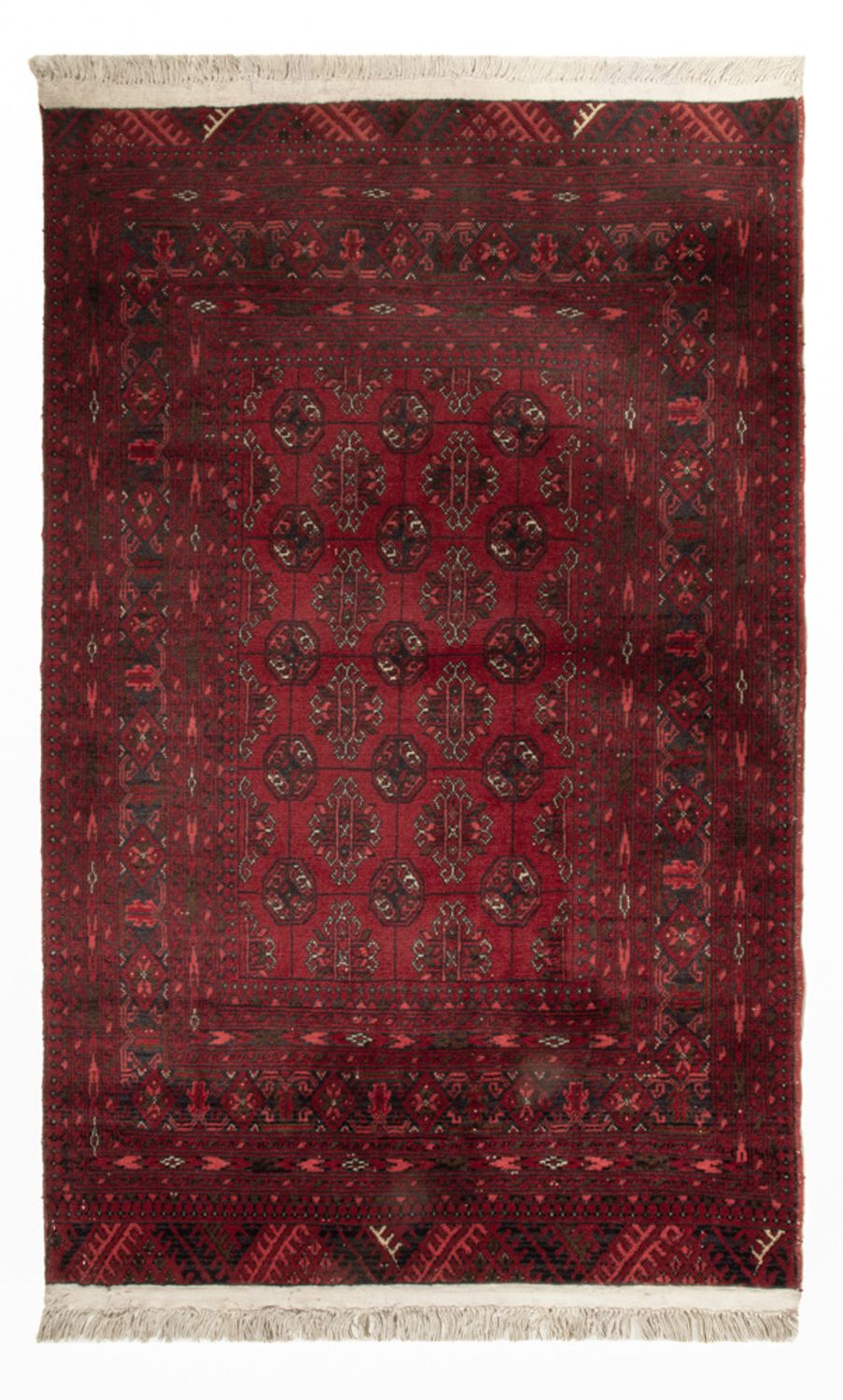 Afghaans tapijt - 118 x 57 cm - donkerrood