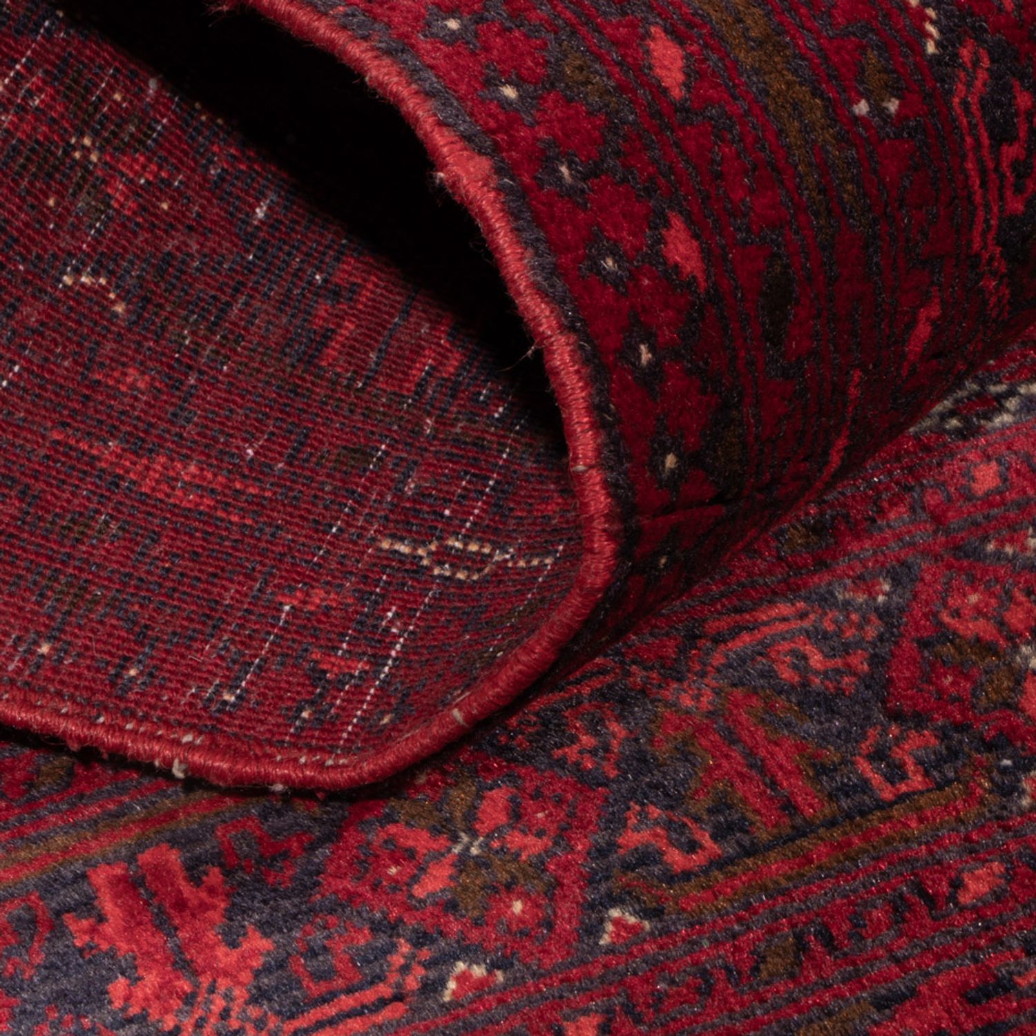 Afghaans tapijt - 118 x 57 cm - donkerrood