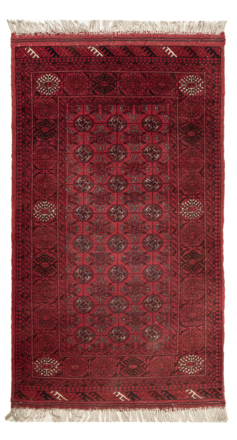 Afgański dywan - Bukhara - 122 x 70 cm - ciemna czerwień