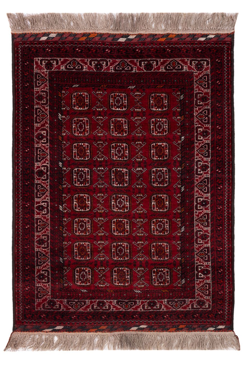Afgański dywan - Bukhara - 140 x 102 cm - ciemna czerwień