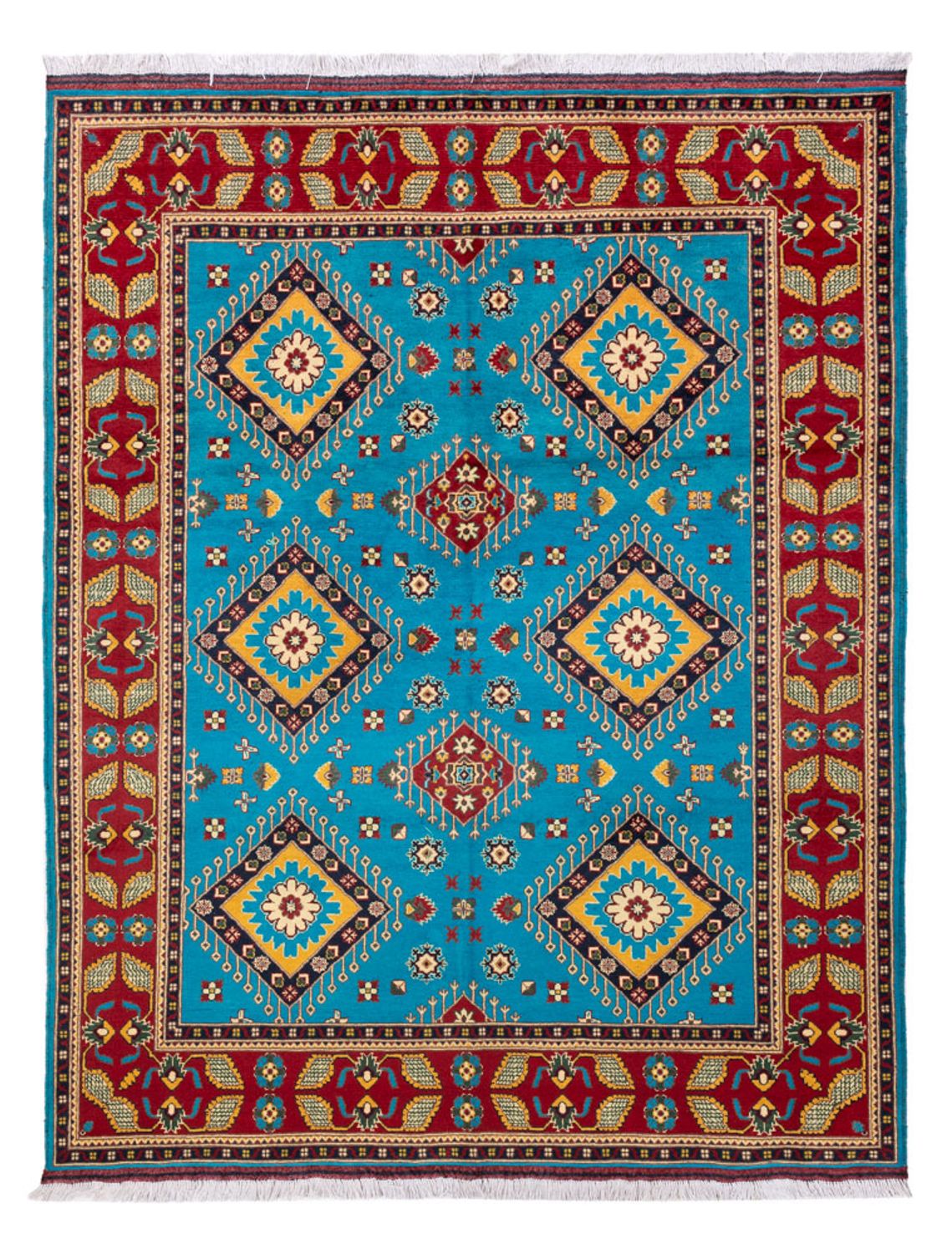 Afghan Rug - 195 x 150 cm - blue