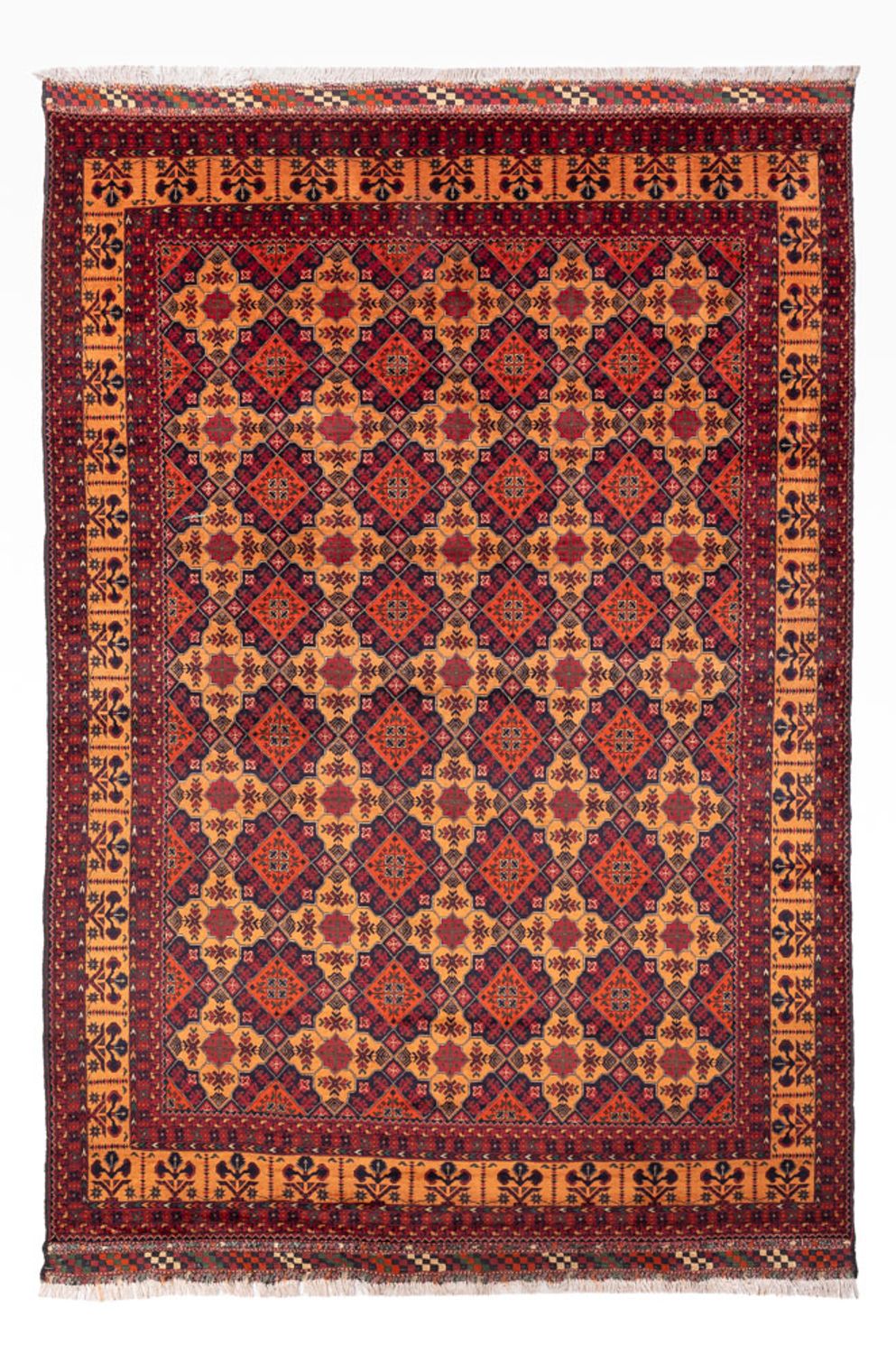 Afghan Rug - 284 x 199 cm - dark beige