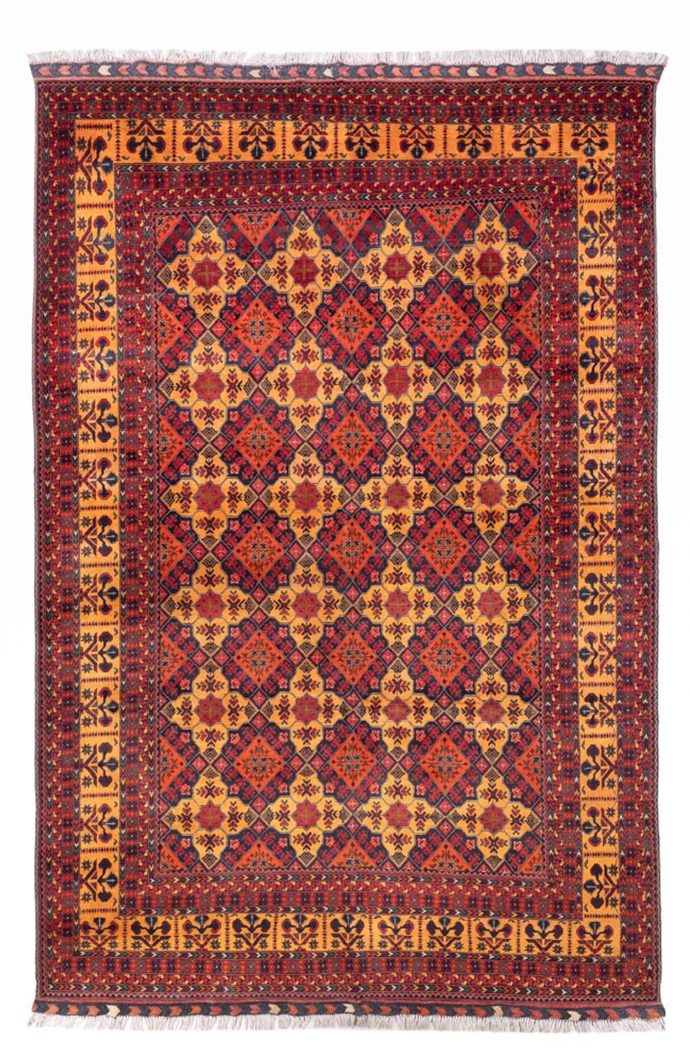 Afghan Rug - 296 x 197 cm - dark beige