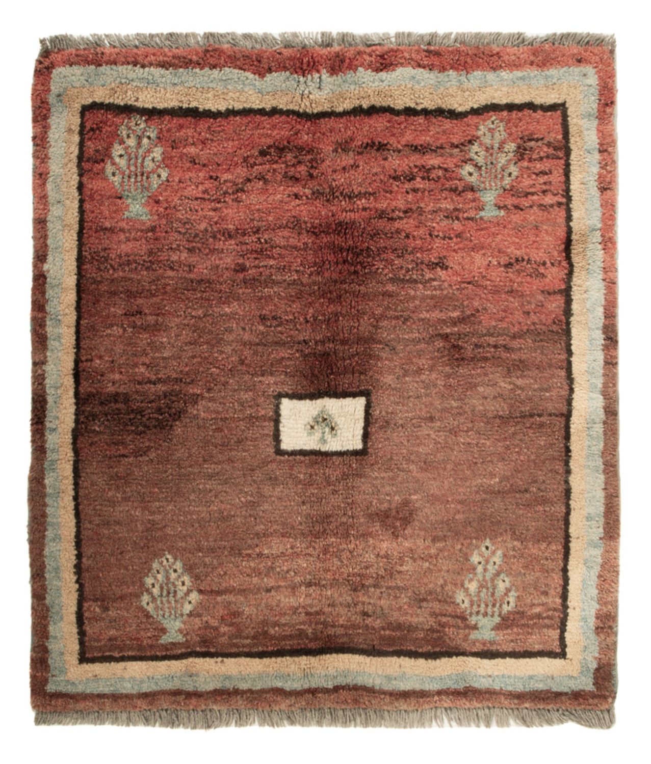 Gabbeh-teppe - persisk square  - 100 x 93 cm - flerfarget