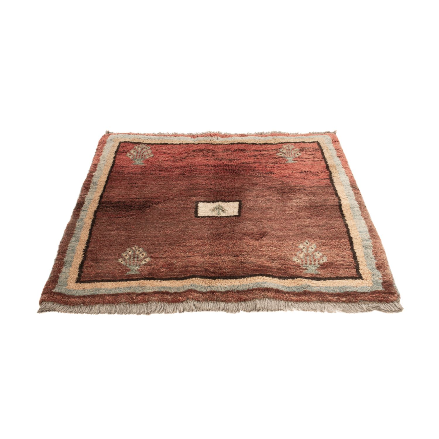 Gabbeh-teppe - persisk square  - 100 x 93 cm - flerfarget