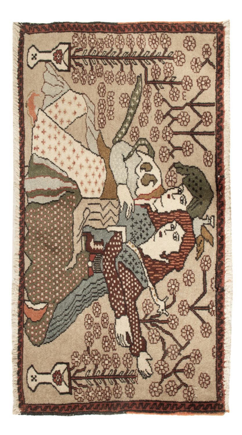 Obrázkový koberec - 92 x 50 cm - béžová