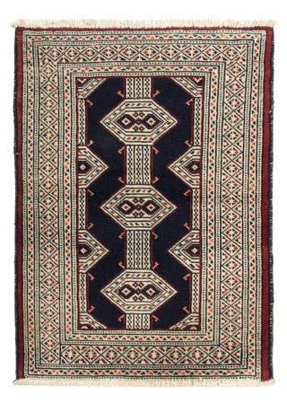 Turkaman tapijt - 87 x 64 cm - donkerblauw