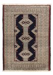 Turkaman tapijt - 87 x 64 cm - donkerblauw
