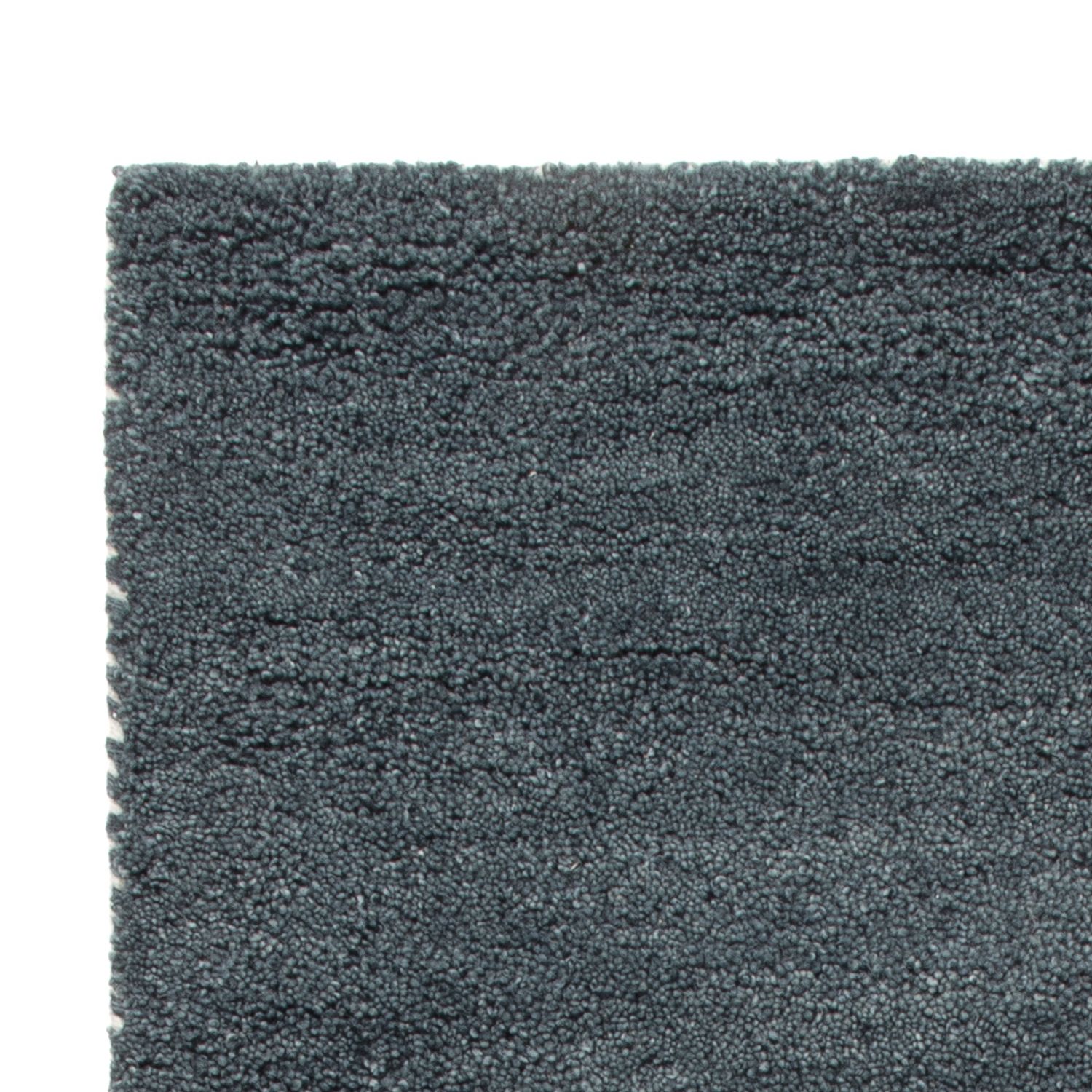 Wollen tapijt - 143 x 72 cm - benzine blauw