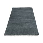 Wollen tapijt - 143 x 72 cm - benzine blauw