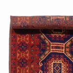 Runner Afghan Rug - 394 x 80 cm - dark red