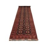 Runner Afghan Rug - 409 x 86 cm - dark beige