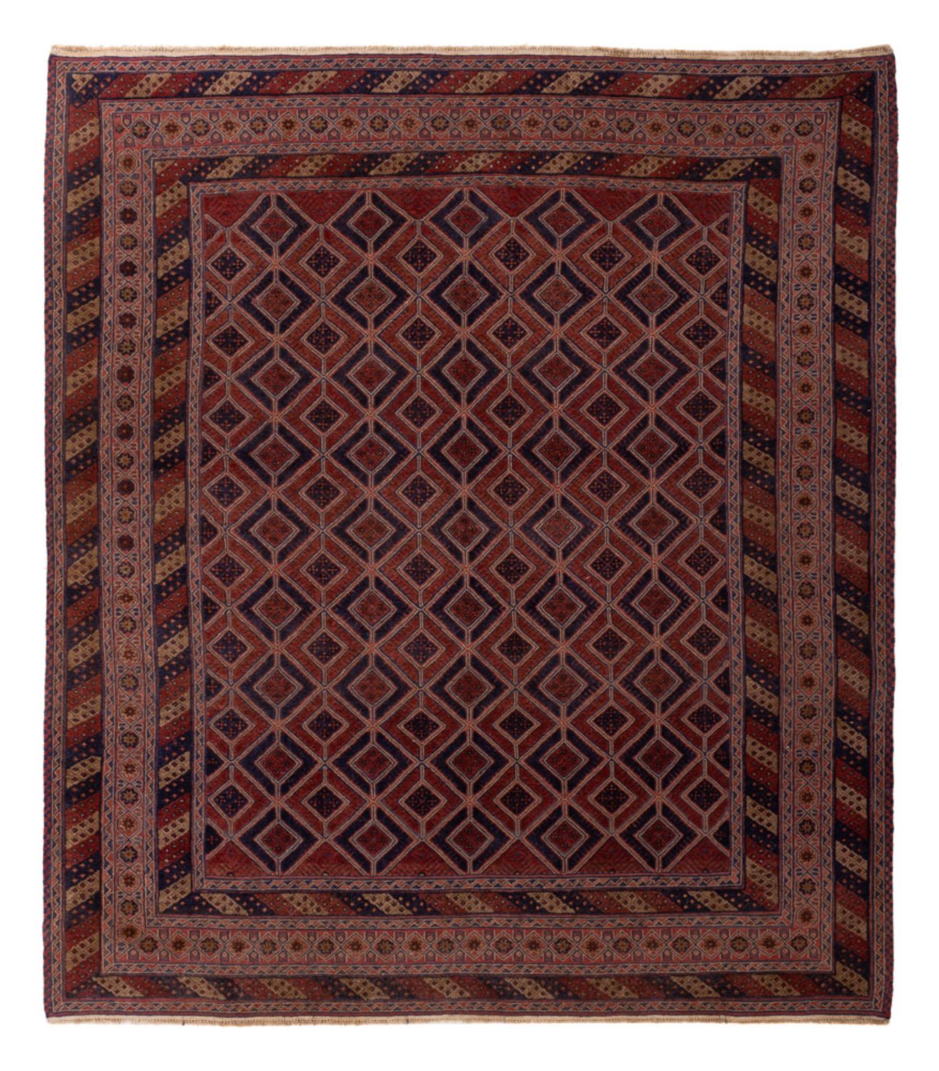 Dywan Kelim - Orientalny - 243 x 214 cm - czerwony