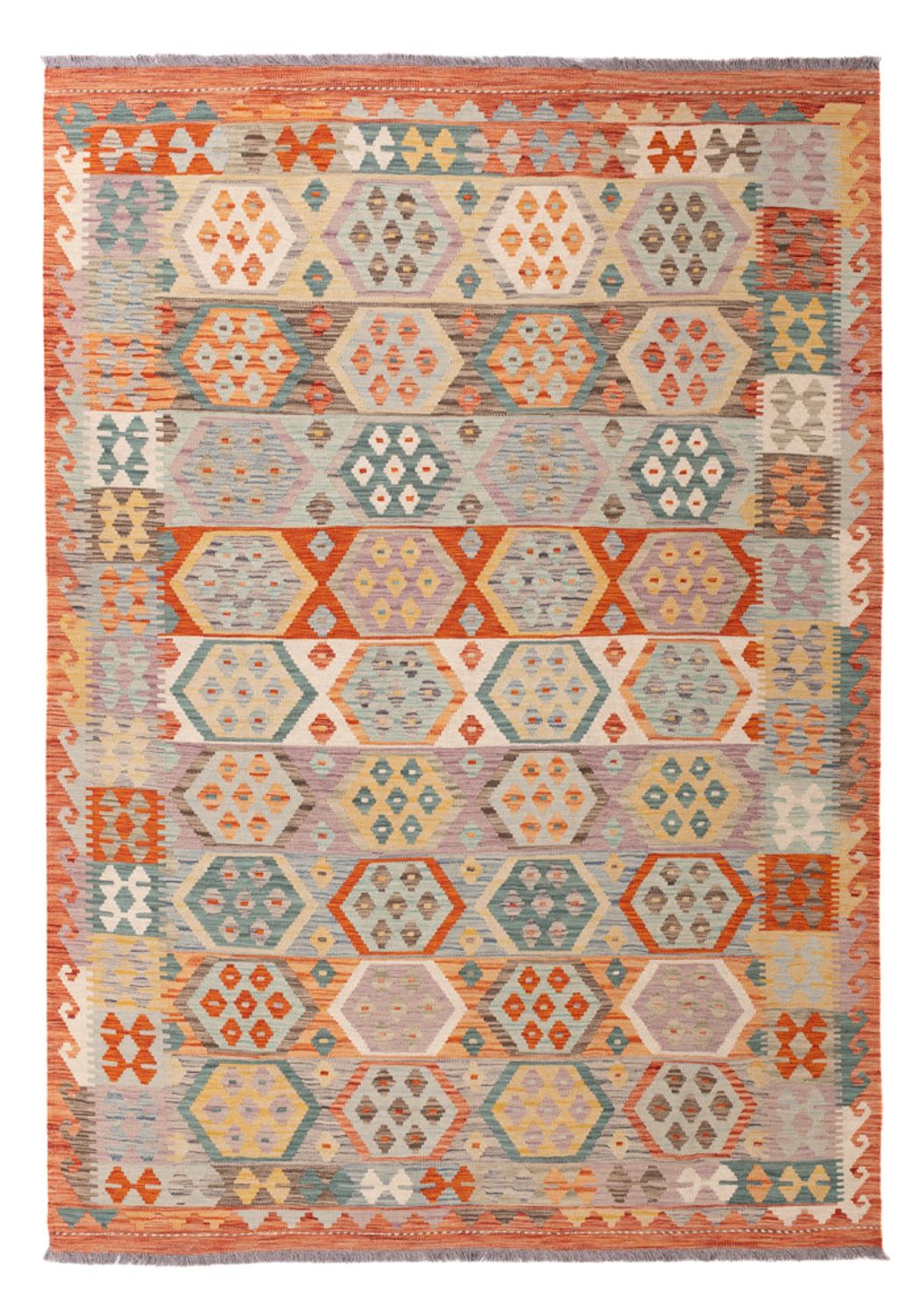 Kelim Rug - Splash - 246 x 180 cm - colorful