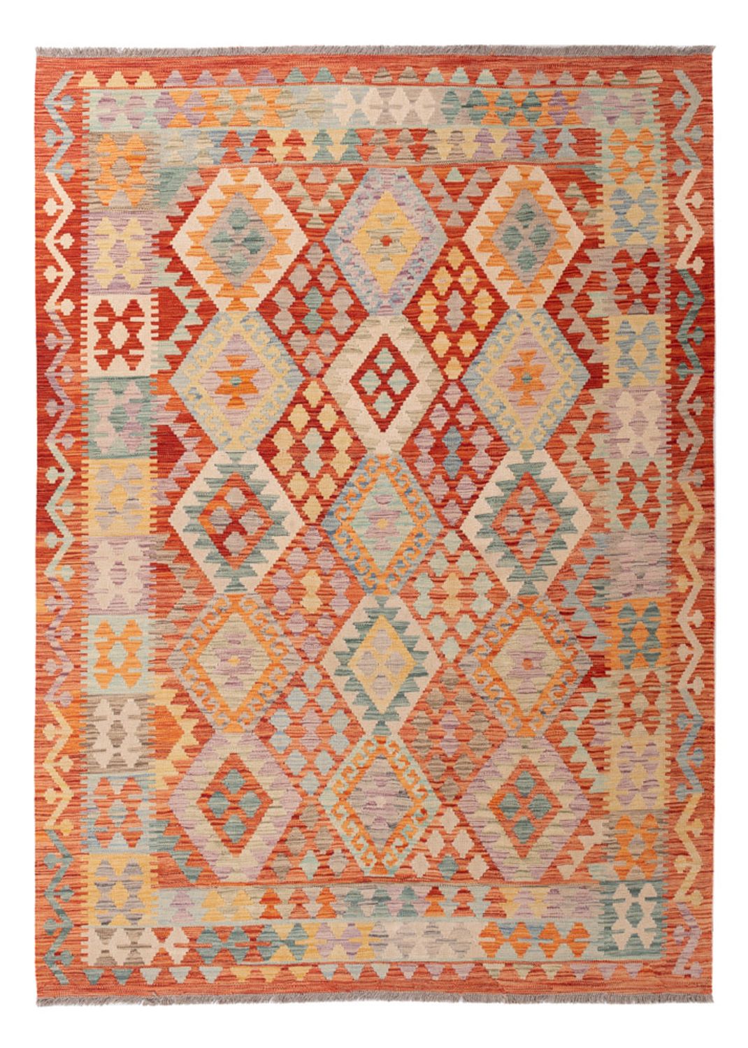 Kelim Rug - Splash - 245 x 178 cm - colorful