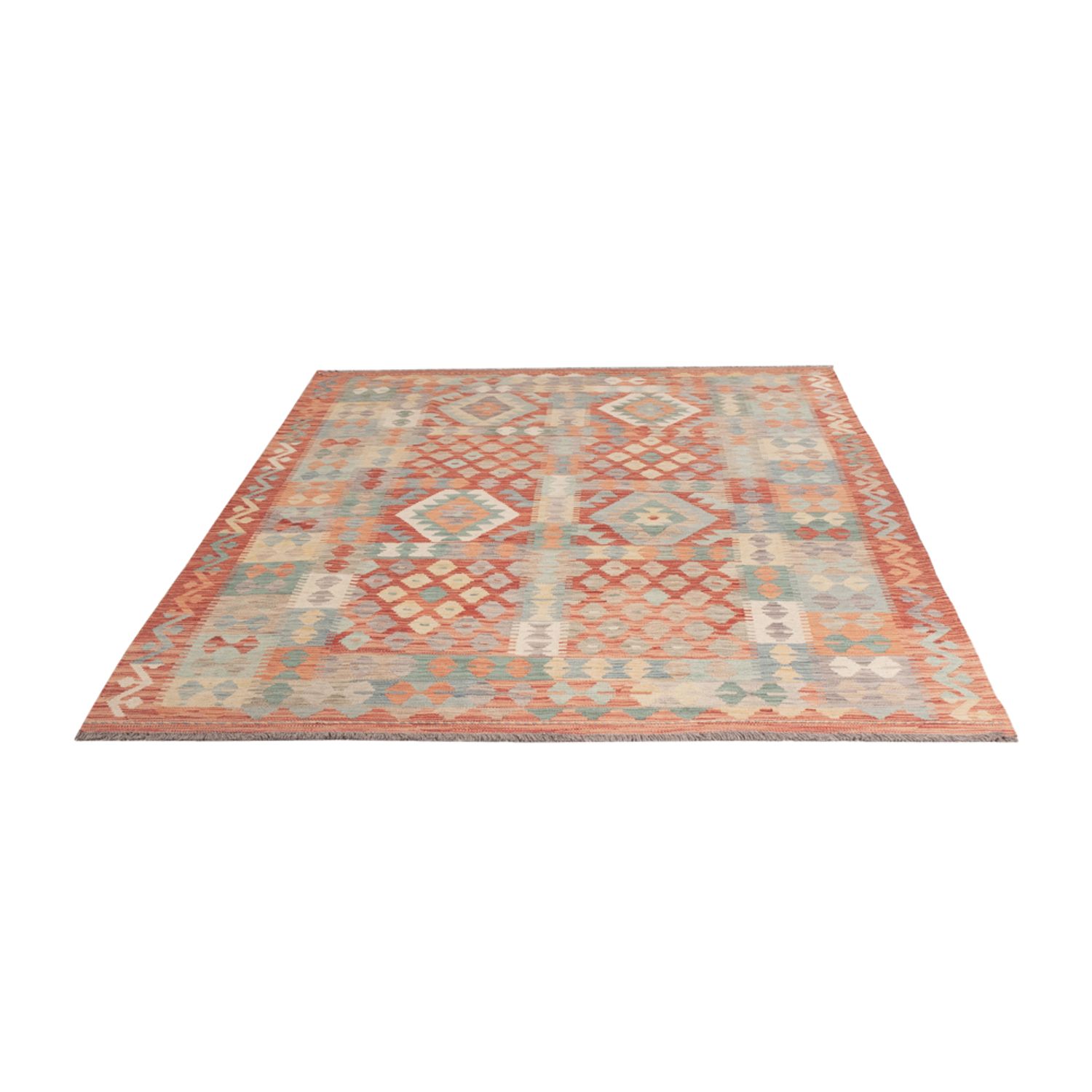 Kelim Rug - Splash - 249 x 176 cm - colorful