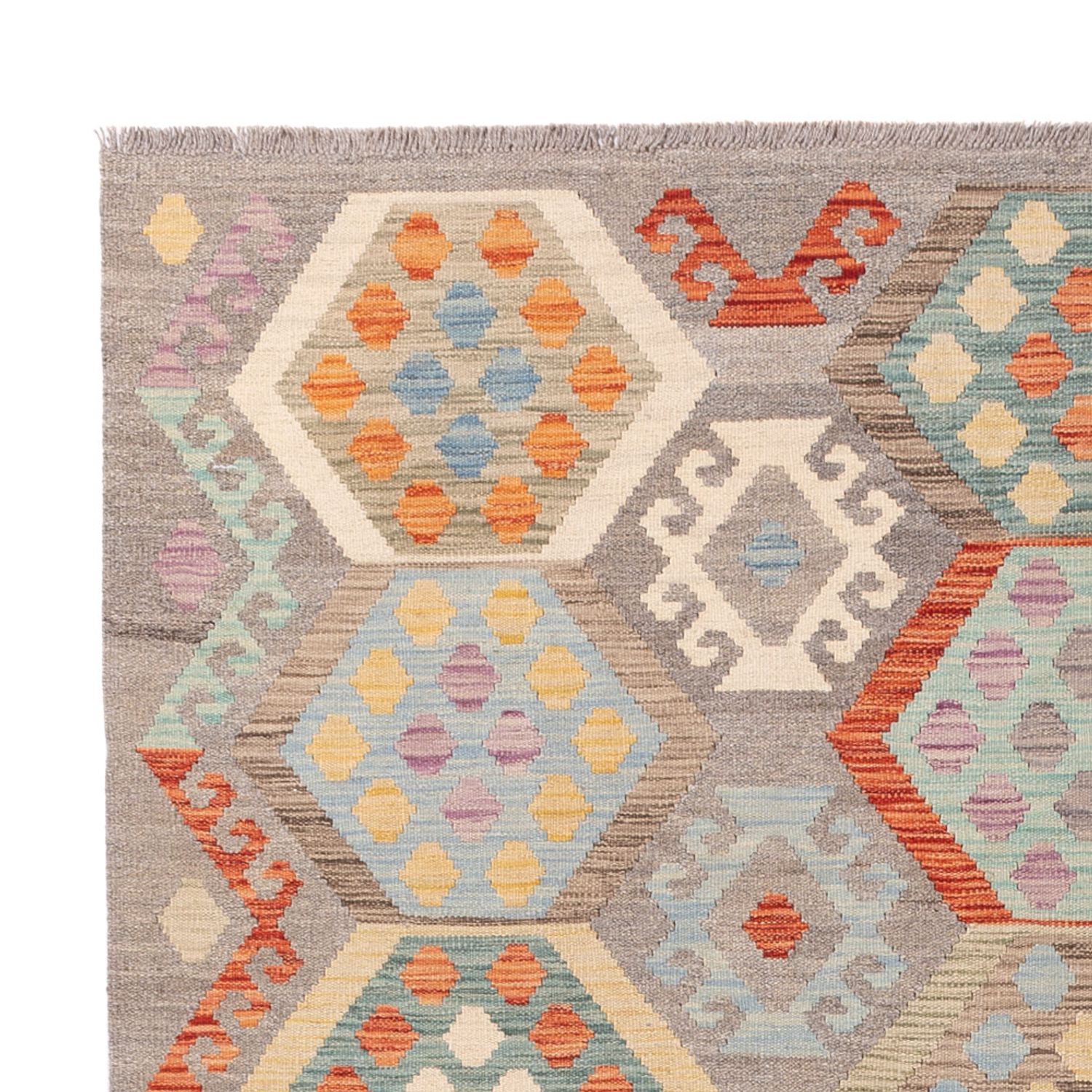 Kelim Rug - Splash - 246 x 178 cm - colorful