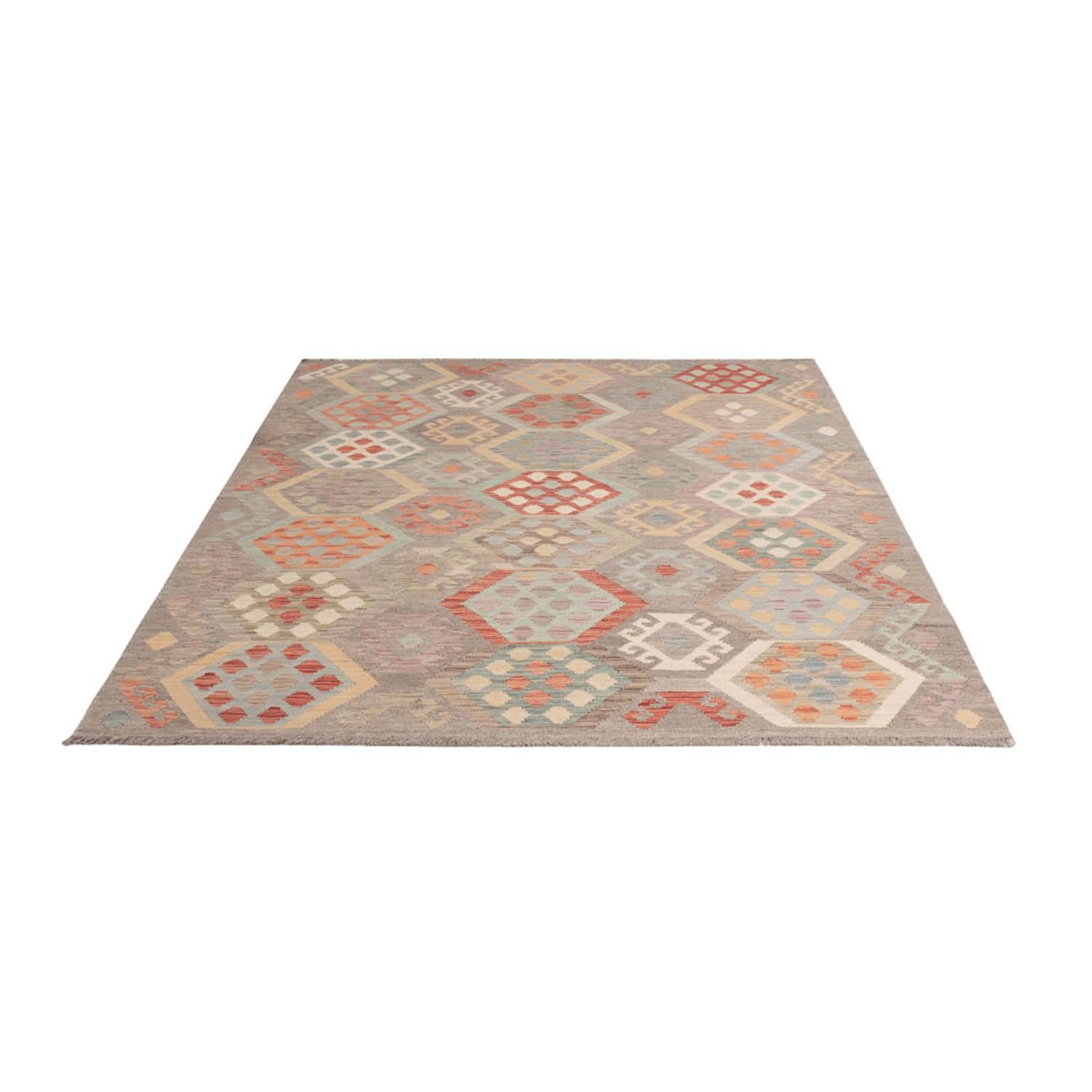 Kelim Rug - Splash - 246 x 178 cm - colorful