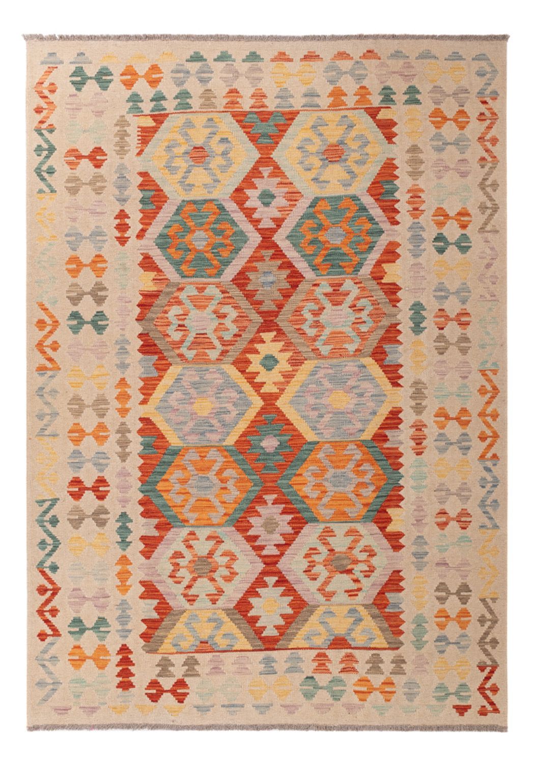 Kelimteppe - Splash - 234 x 165 cm - farget