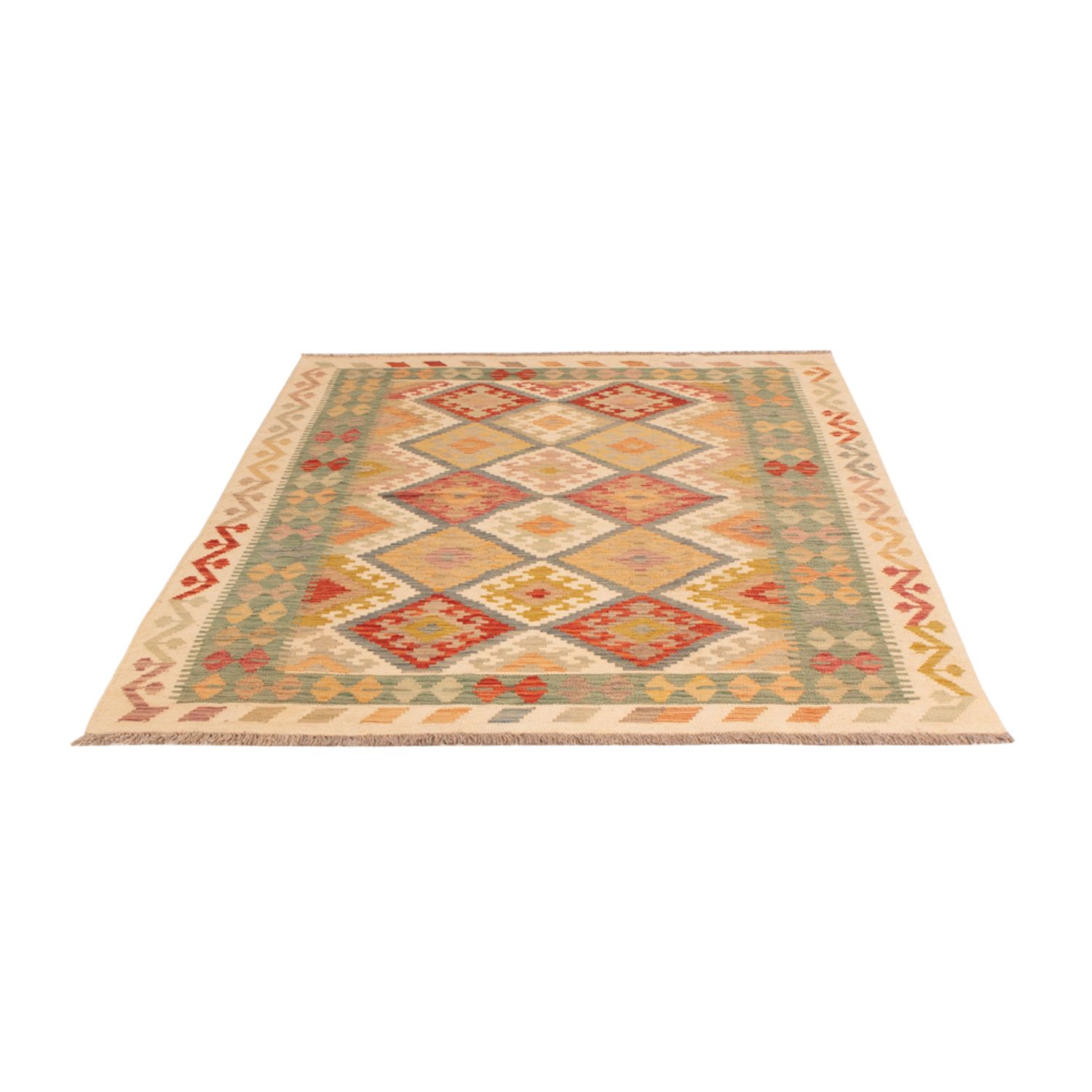 Kelim Rug - Splash - 198 x 146 cm - colorful