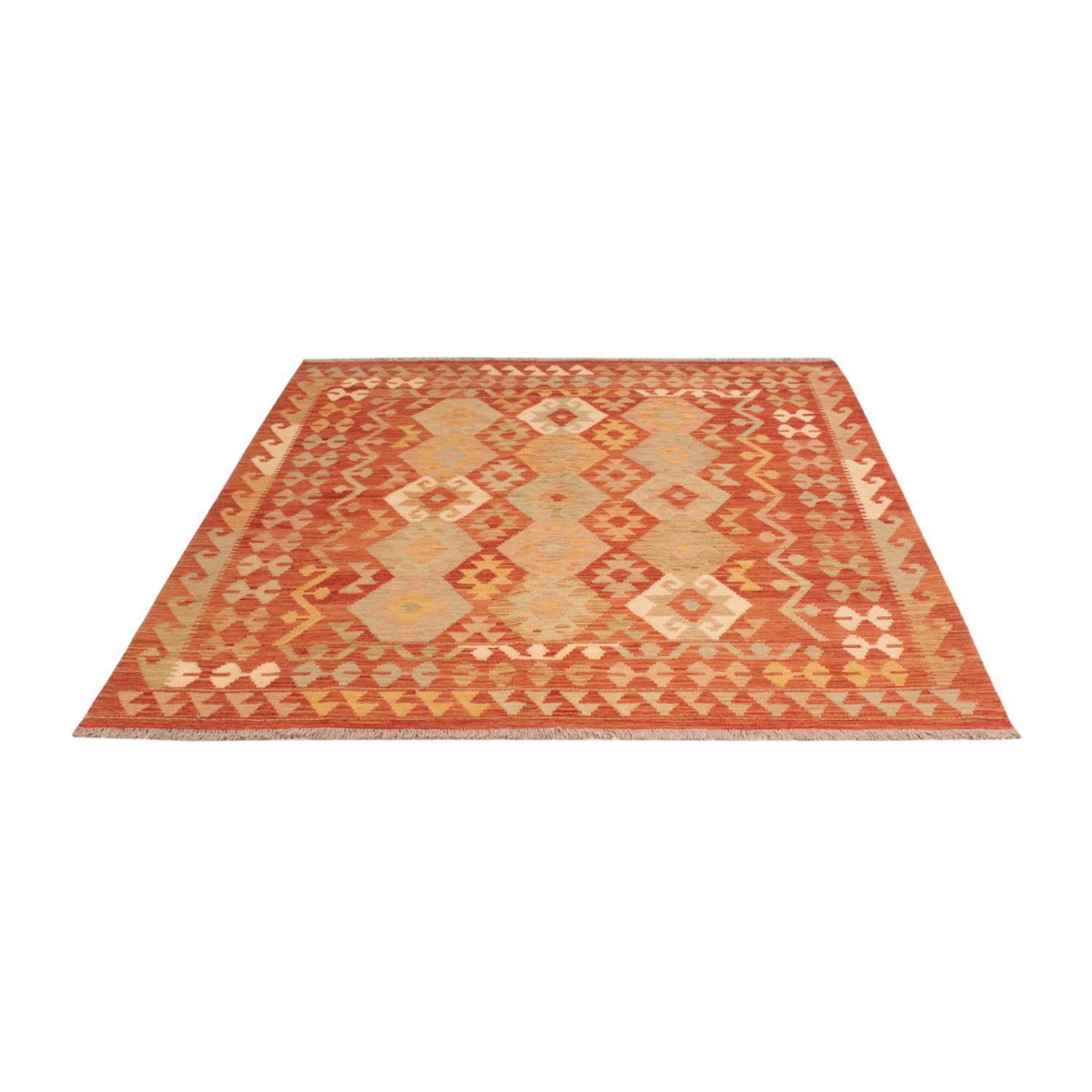 Kelim Rug - Splash - 196 x 155 cm - colorful