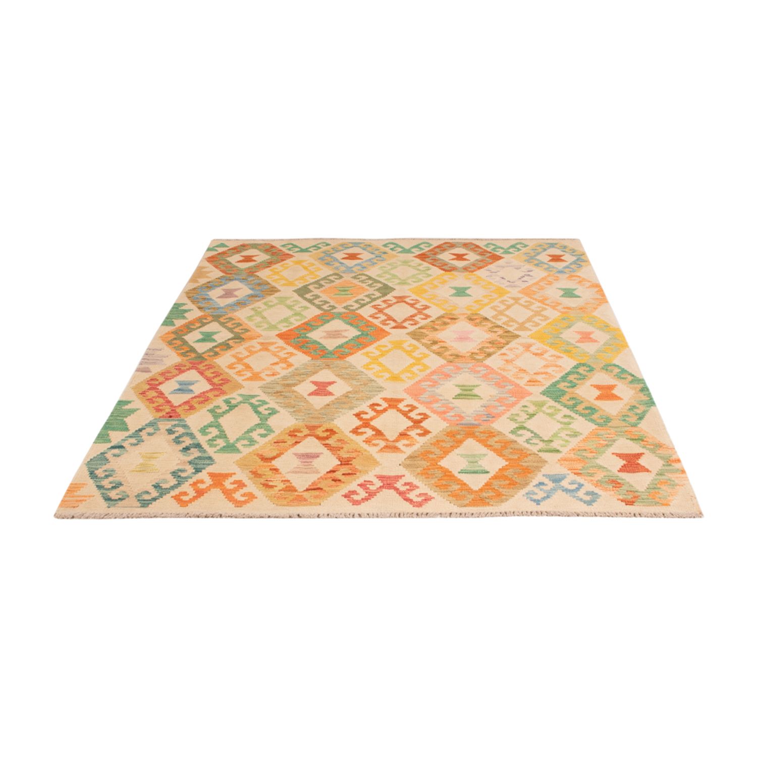 Kelim Rug - Splash - 198 x 149 cm - colorful