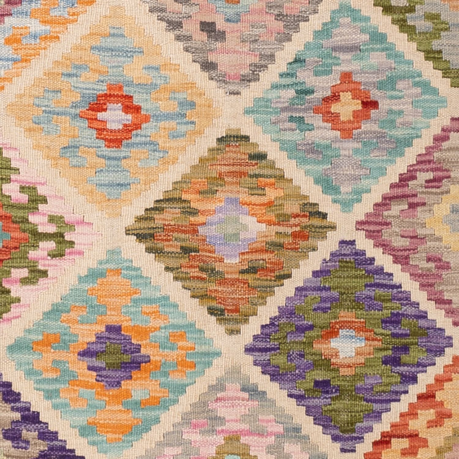 Kelim Rug - Splash - 197 x 150 cm - colorful