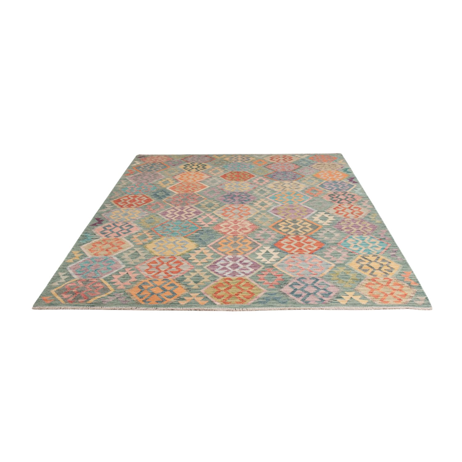 Kelim Rug - Splash - 252 x 179 cm - colorful