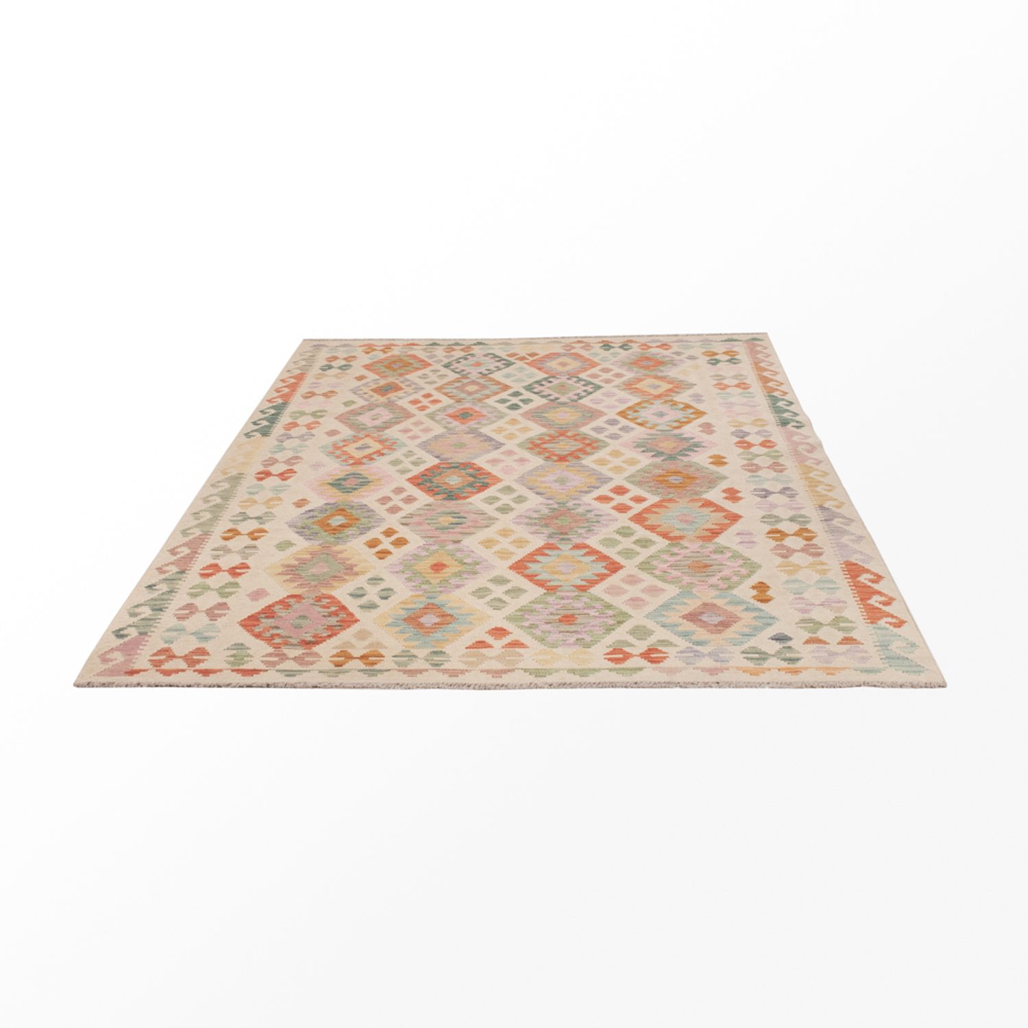 Kelim Rug - Splash - 253 x 174 cm - colorful