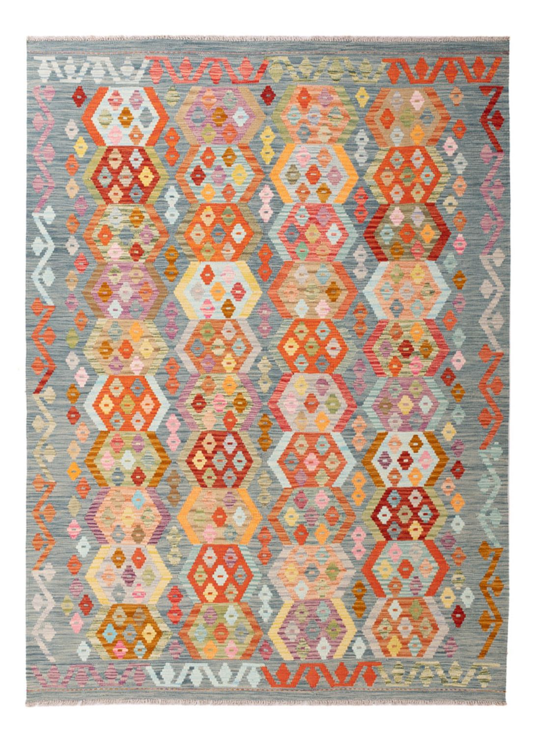 Dywan Kelim - Splash - 242 x 178 cm - kolorowe