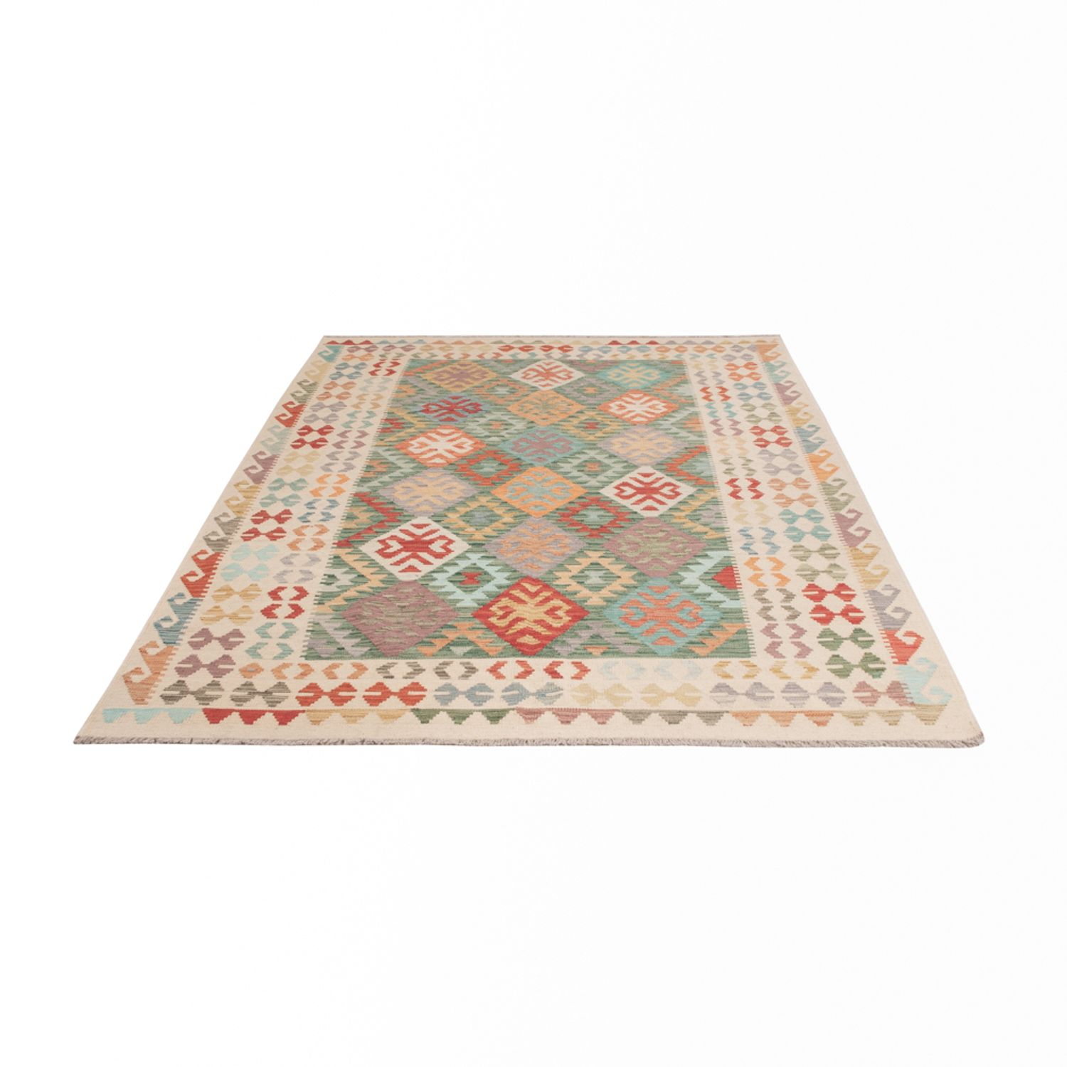 Kelim Rug - Splash - 252 x 171 cm - colorful