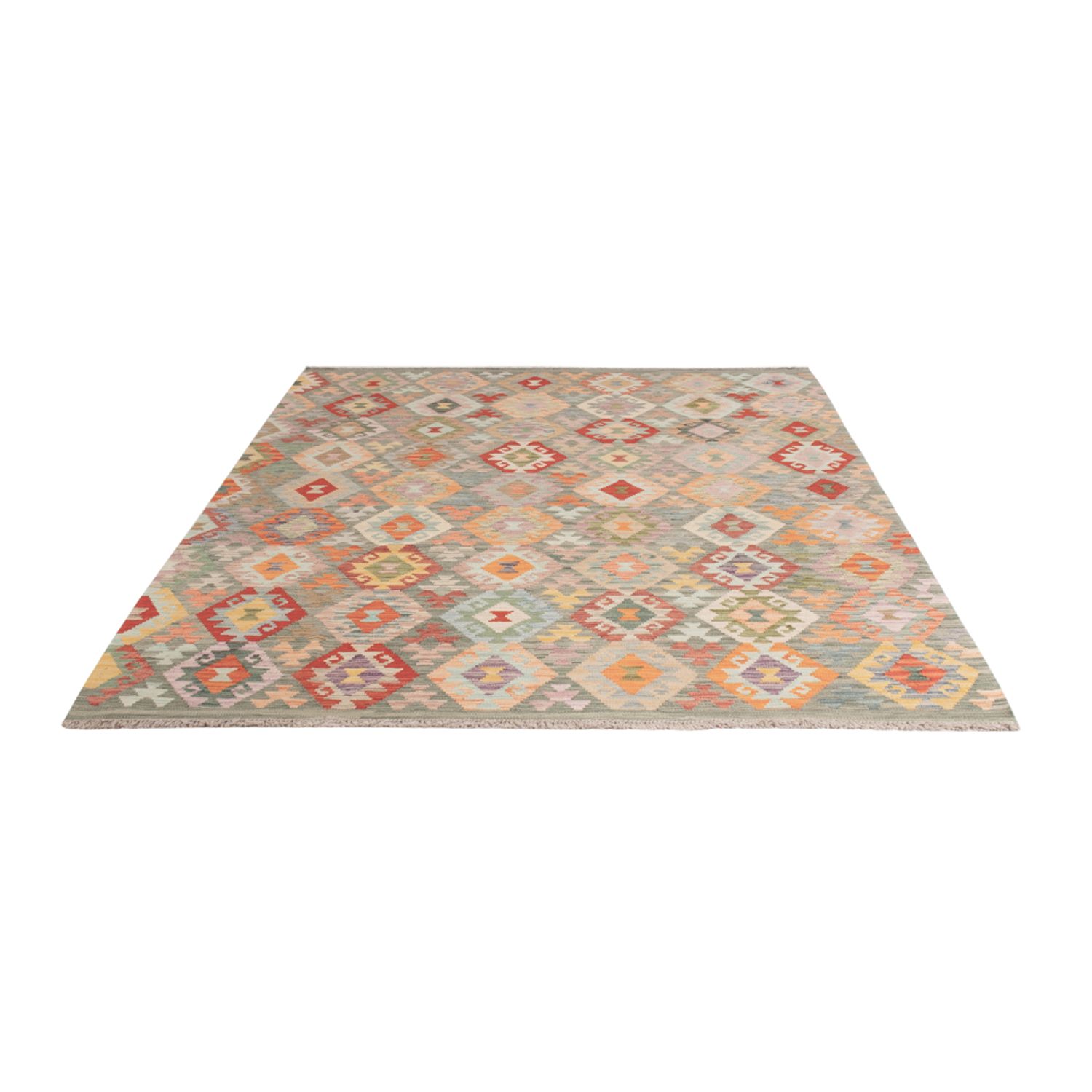 Kelim Rug - Splash - 252 x 180 cm - colorful
