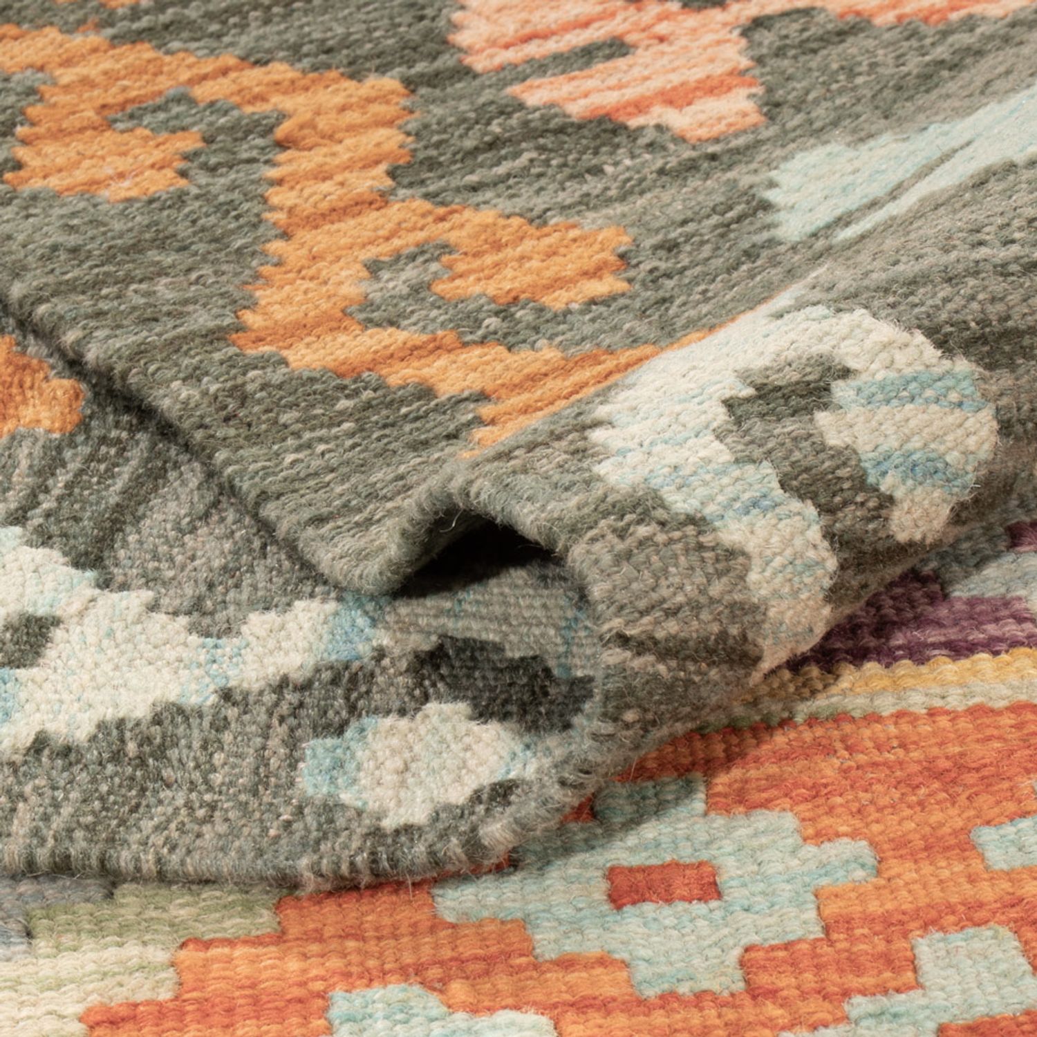 Kelim Rug - Splash - 243 x 173 cm - colorful