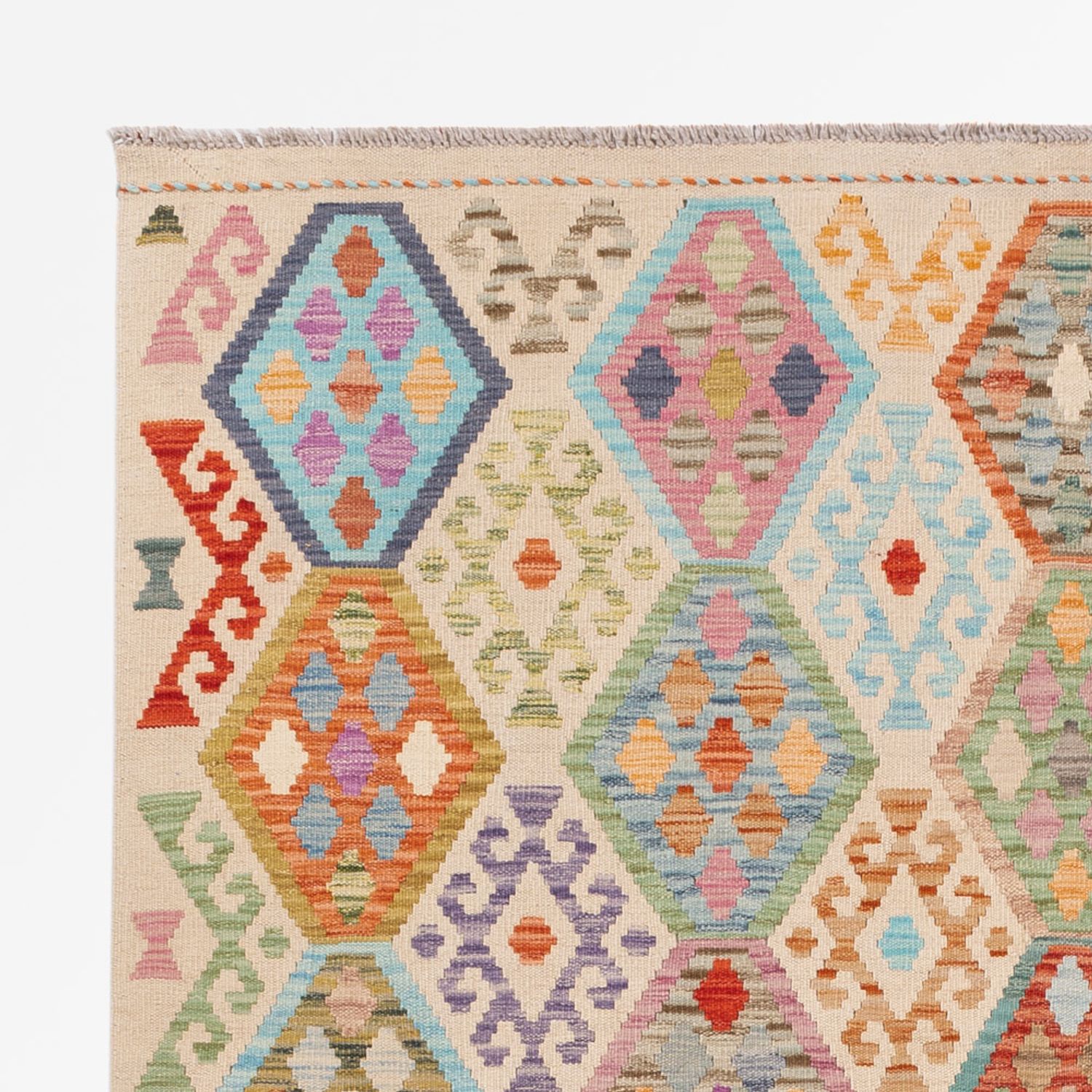 Kelim Rug - Splash - 251 x 179 cm - colorful