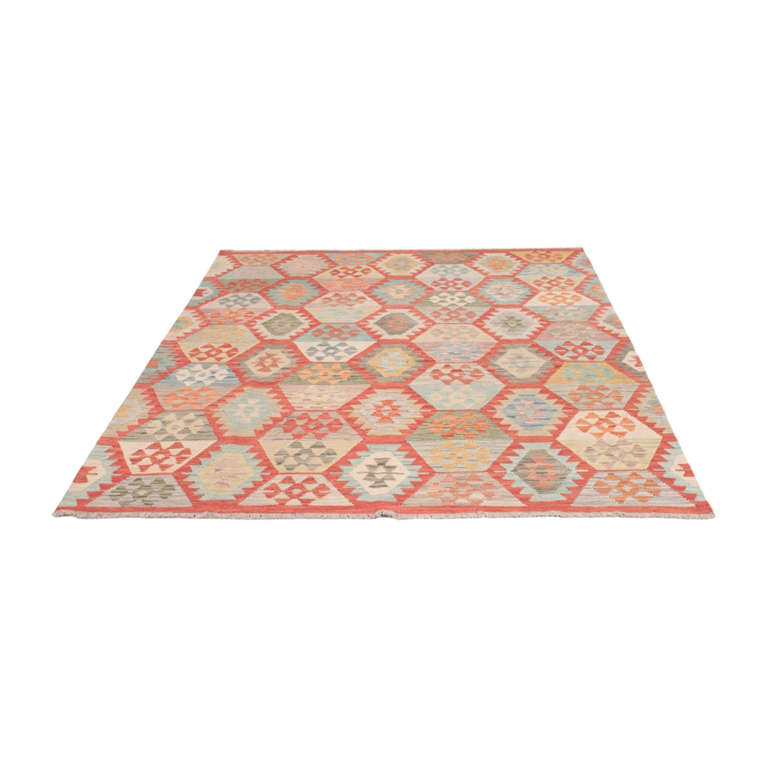 Kelim Rug - Splash - 238 x 183 cm - colorful