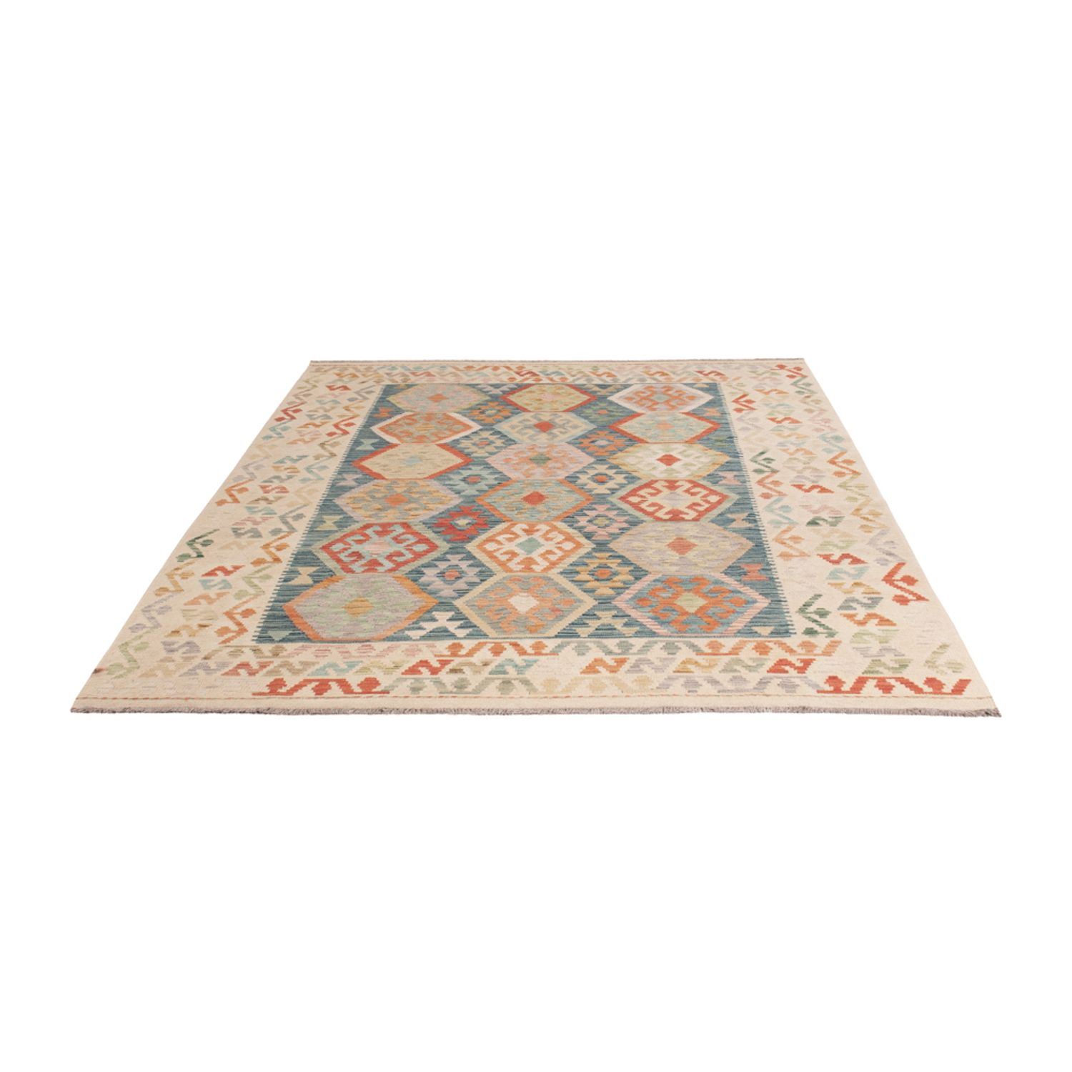 Kelim Rug - Splash - 241 x 178 cm - colorful