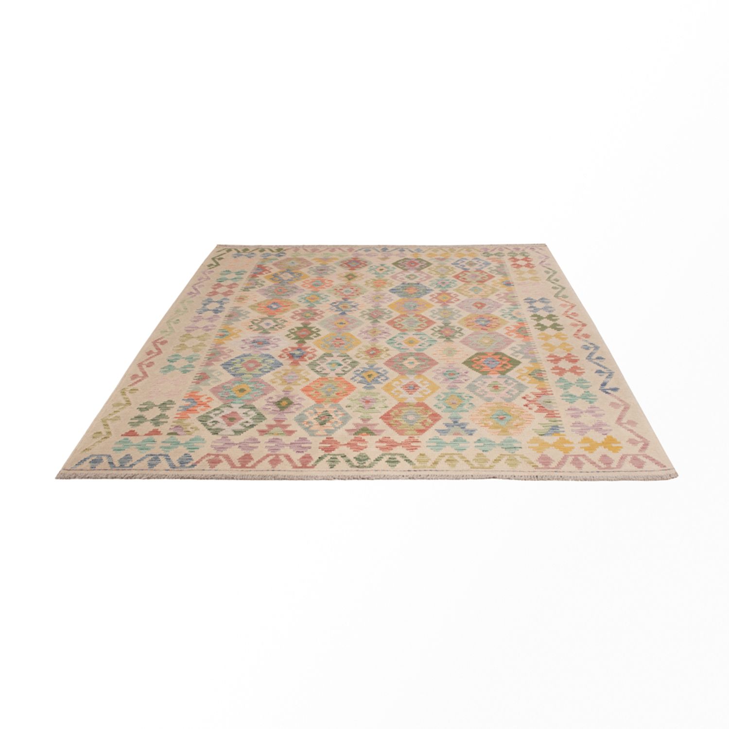 Kelim Rug - Splash - 246 x 179 cm - colorful