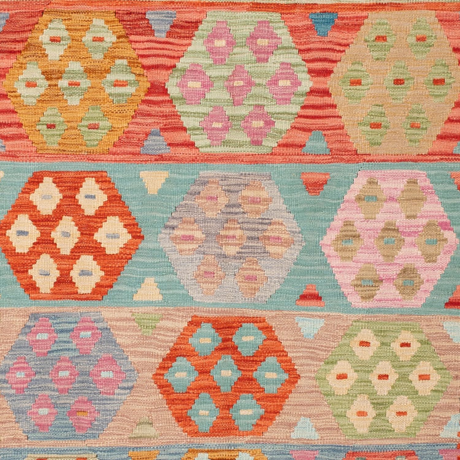 Kelim Rug - Splash - 243 x 172 cm - colorful