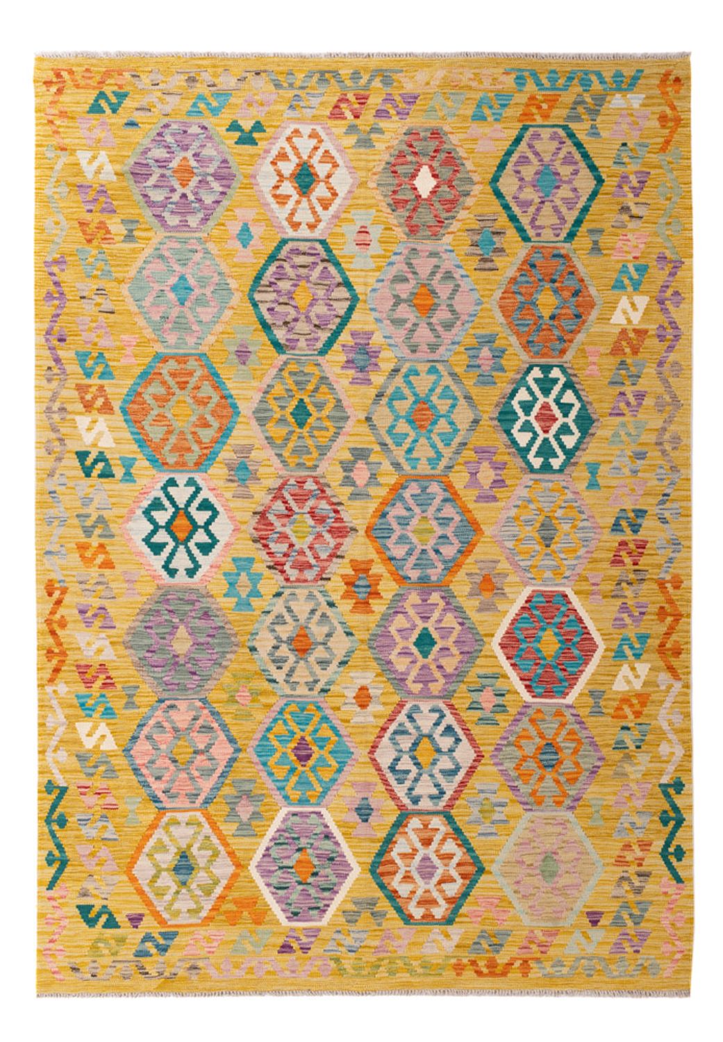 Kelimteppe - Splash - 255 x 178 cm - farget