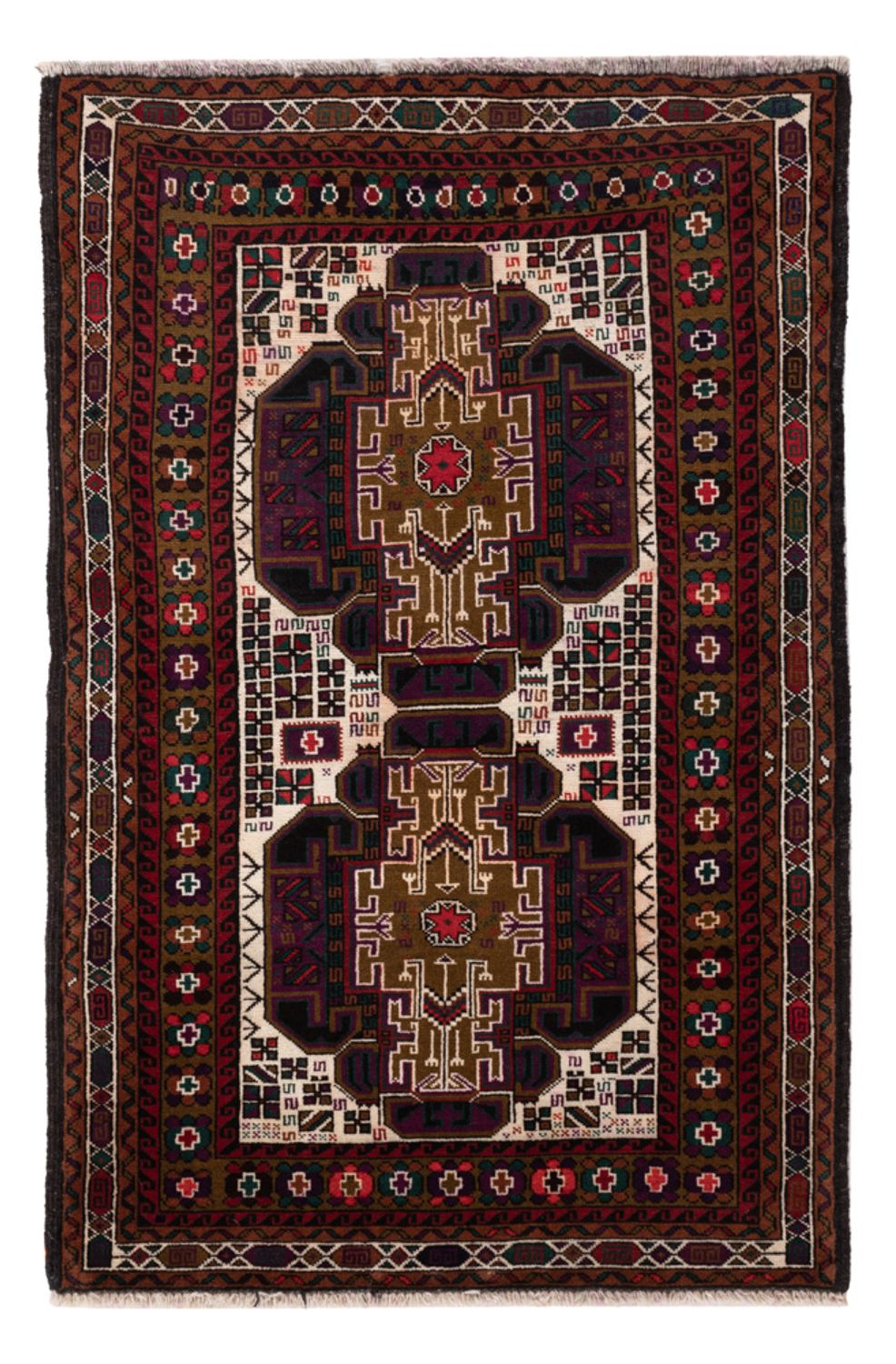 Baluch-matta - 134 x 84 cm - flerfärgad