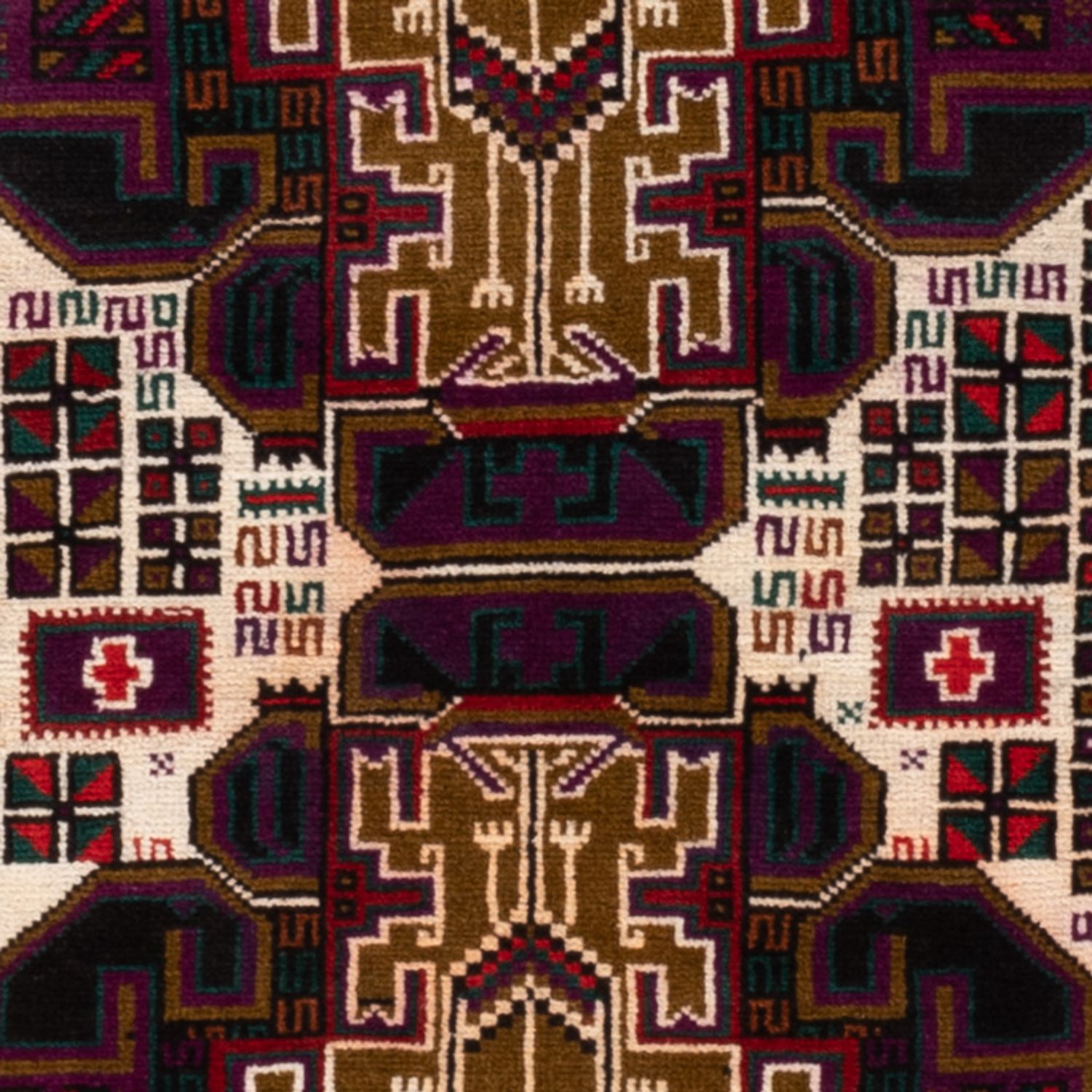 Baluch-matta - 134 x 84 cm - flerfärgad