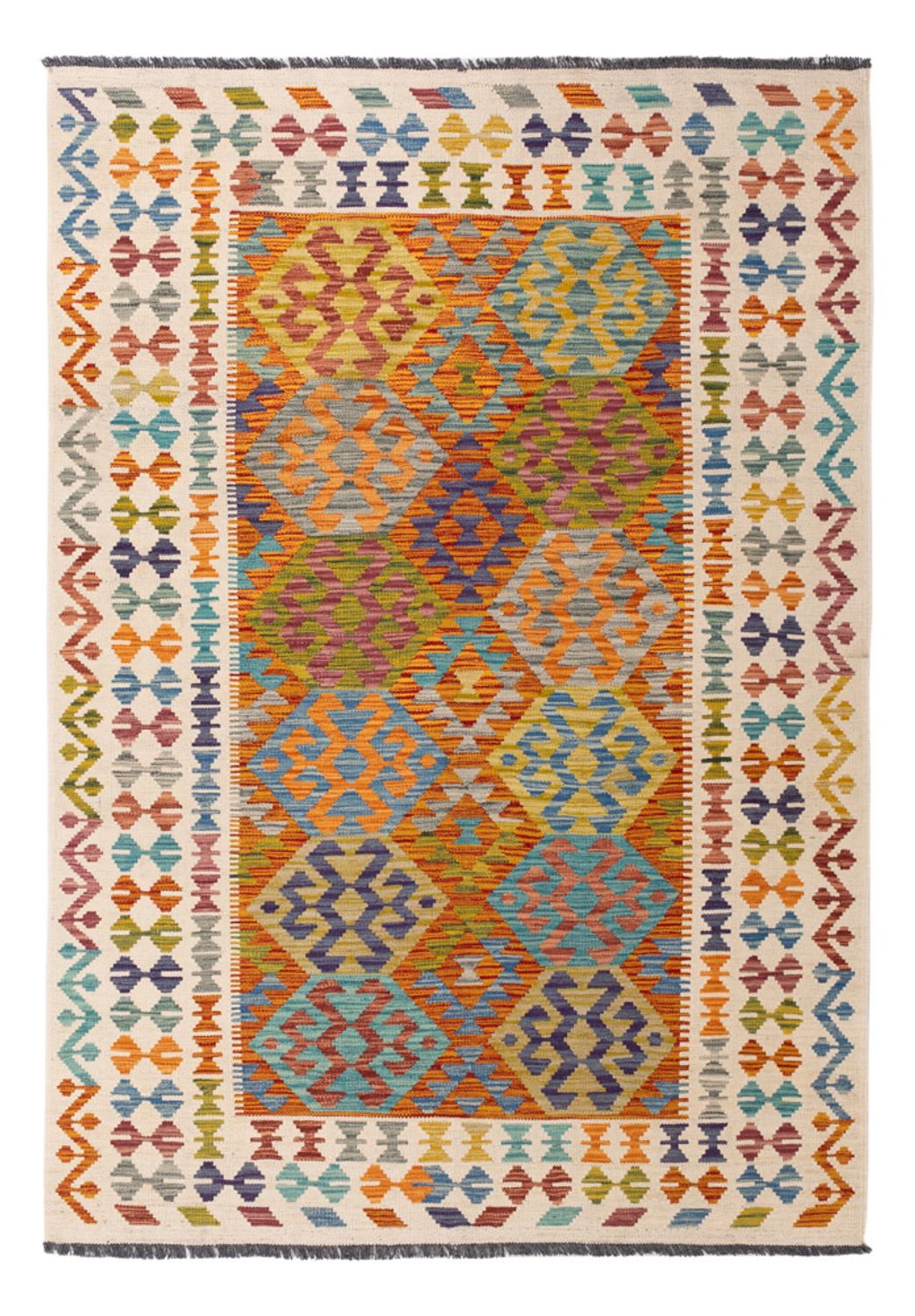 Kelim Rug - Splash - 200 x 144 cm - colorful