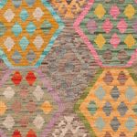 Kelim Rug - Splash - 197 x 158 cm - colorful